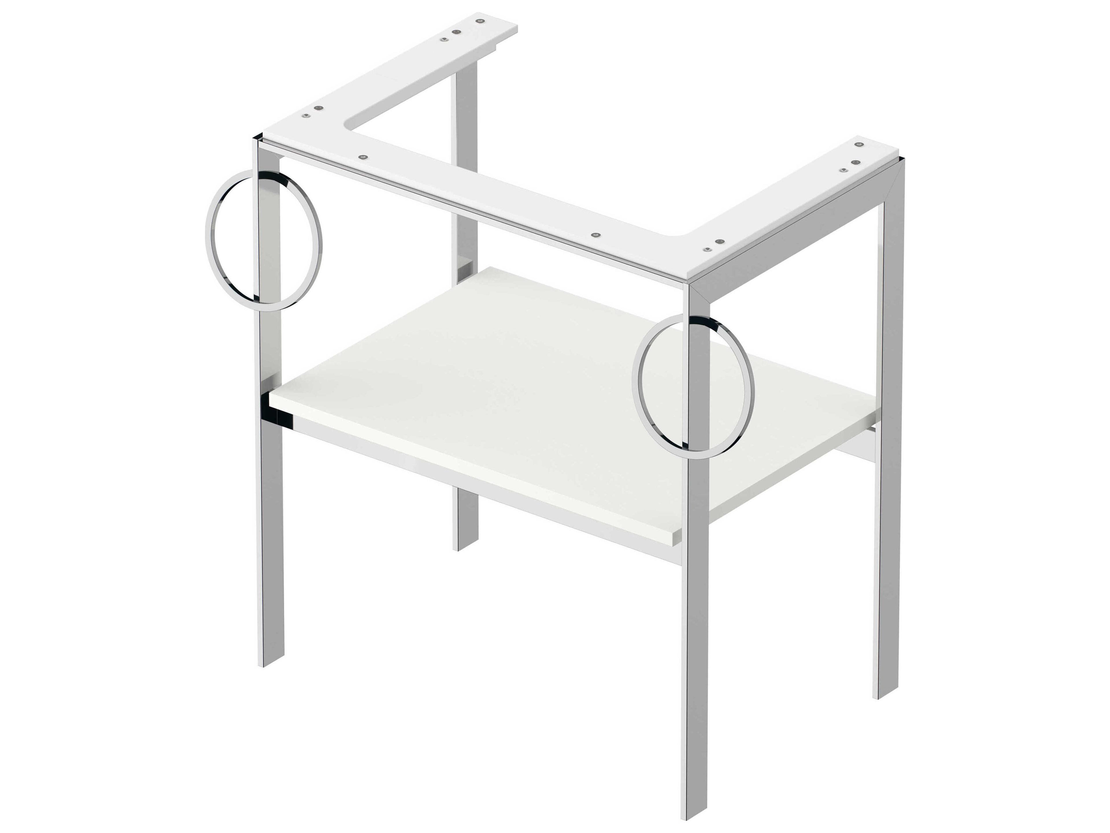 Duravit White Tulip 27'' White Satin Matt Metal Console Vanity Unit