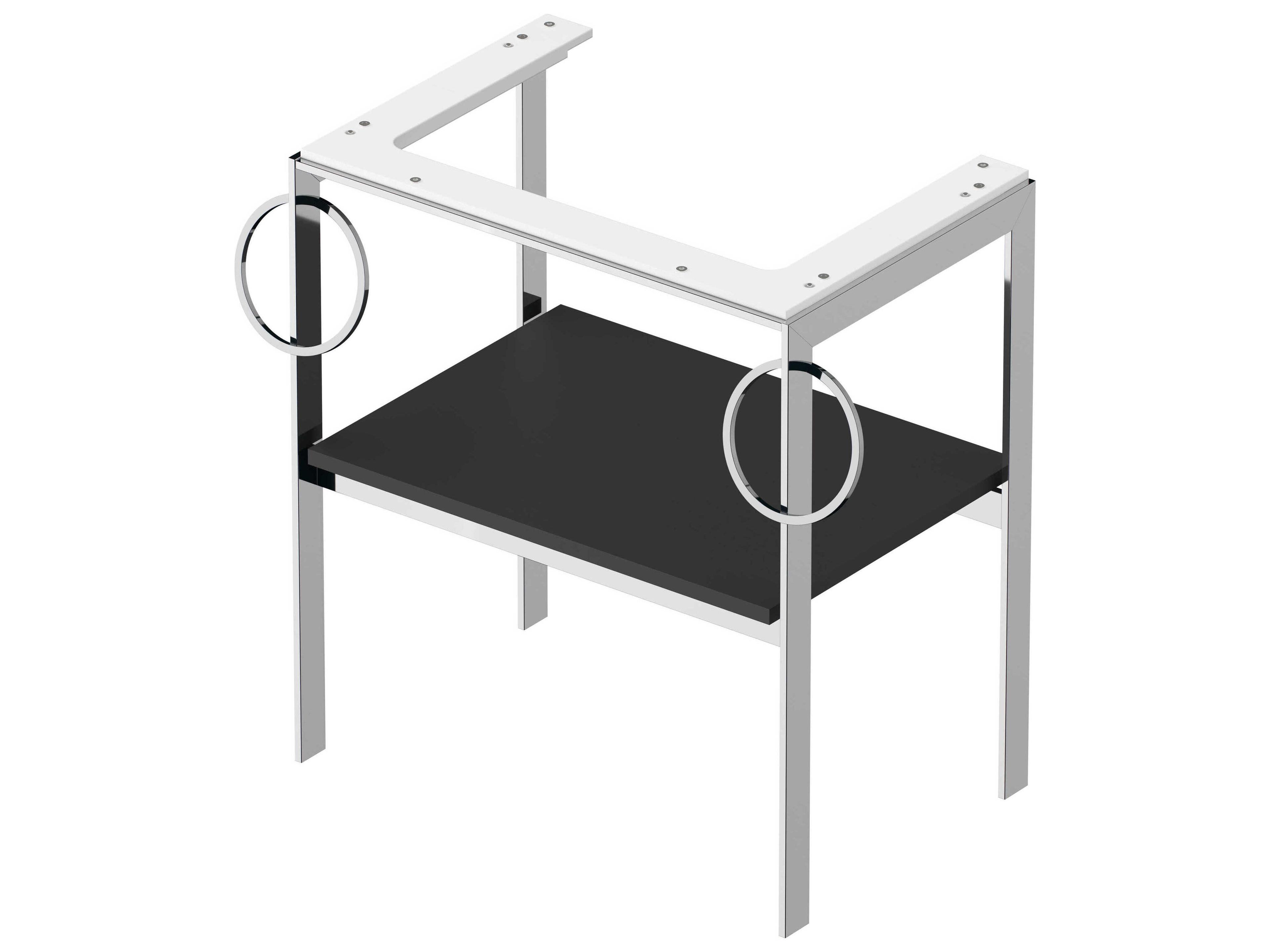 Duravit White Tulip 27'' Graphite Satin Matt Console Vanity Unit