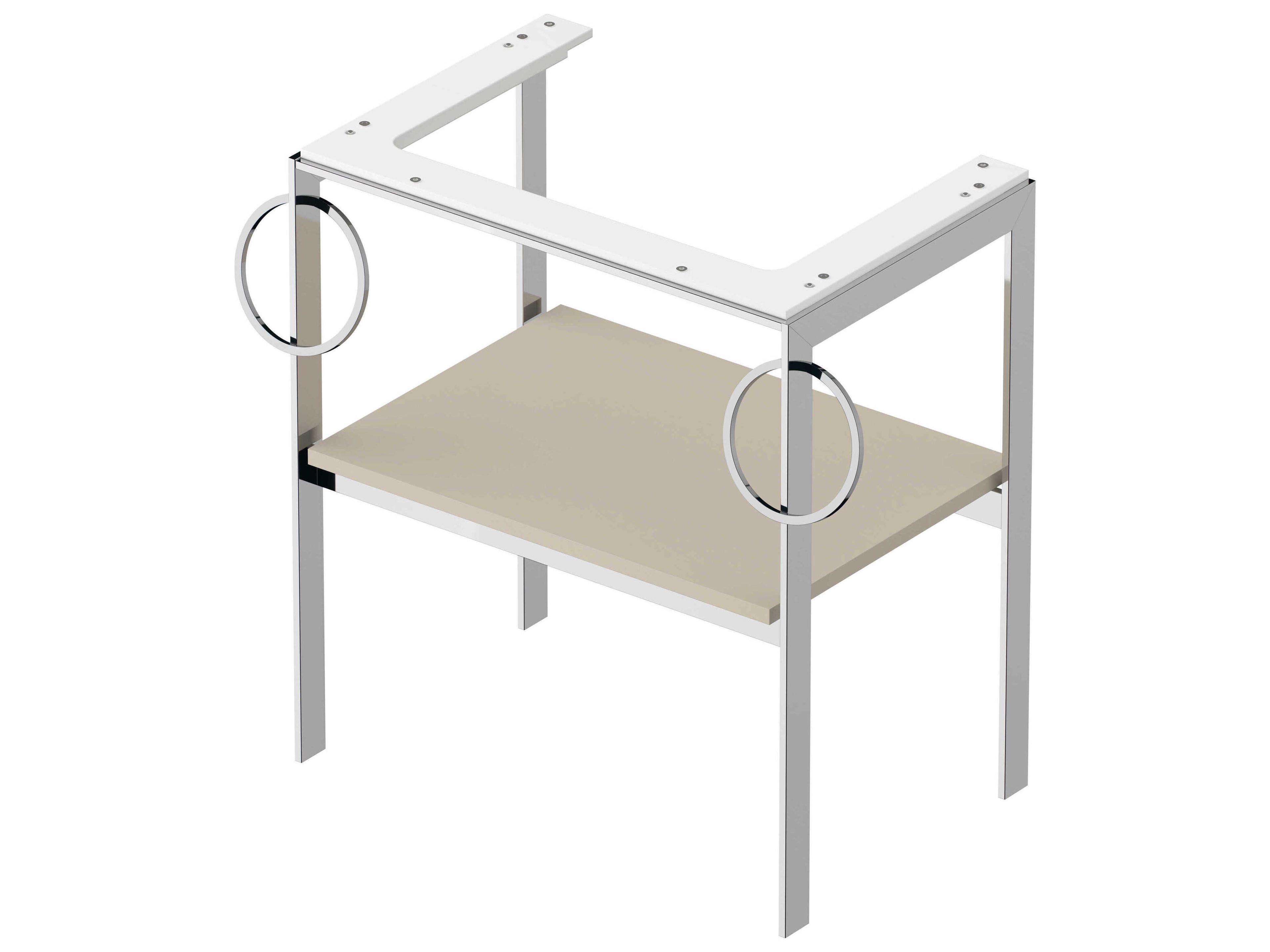 Duravit White Tulip 27'' Taupe Satin Matt Metal Console Vanity Unit