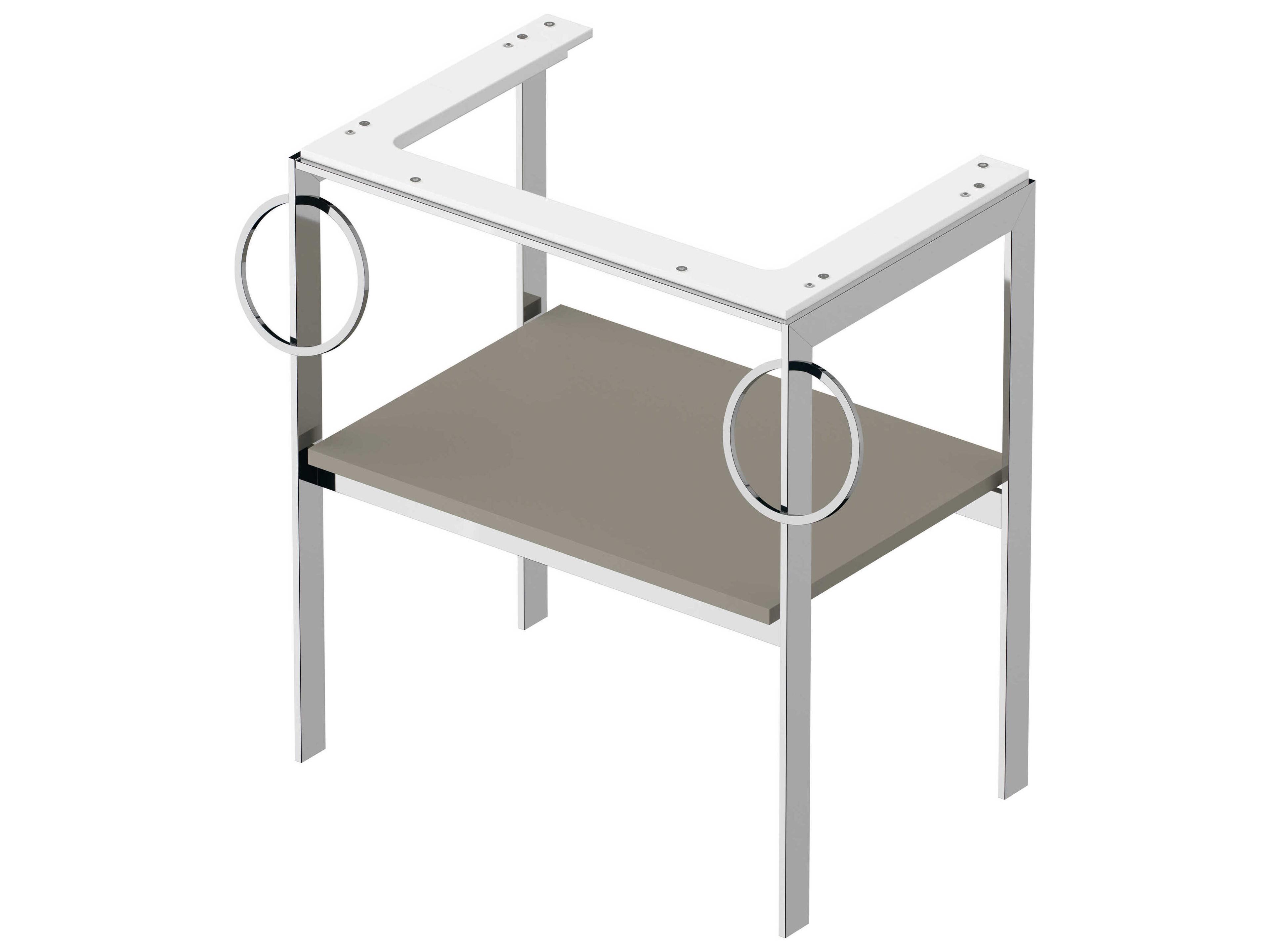 Duravit White Tulip 27'' Stone Gray Satin Console Vanity Unit