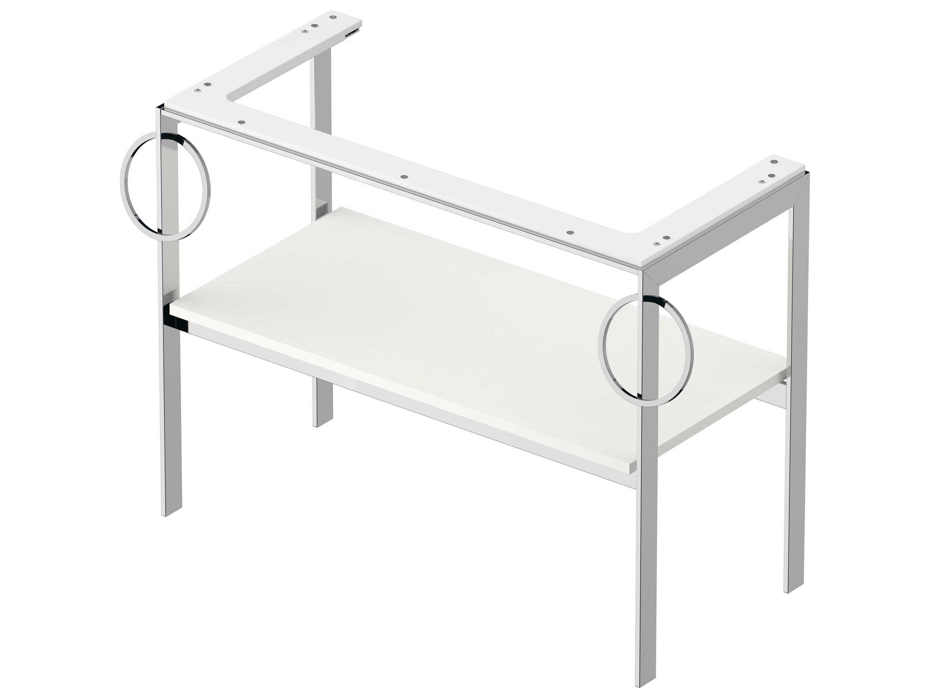 Duravit White Tulip 39'' White Satin Matt Metal Console Vanity Unit