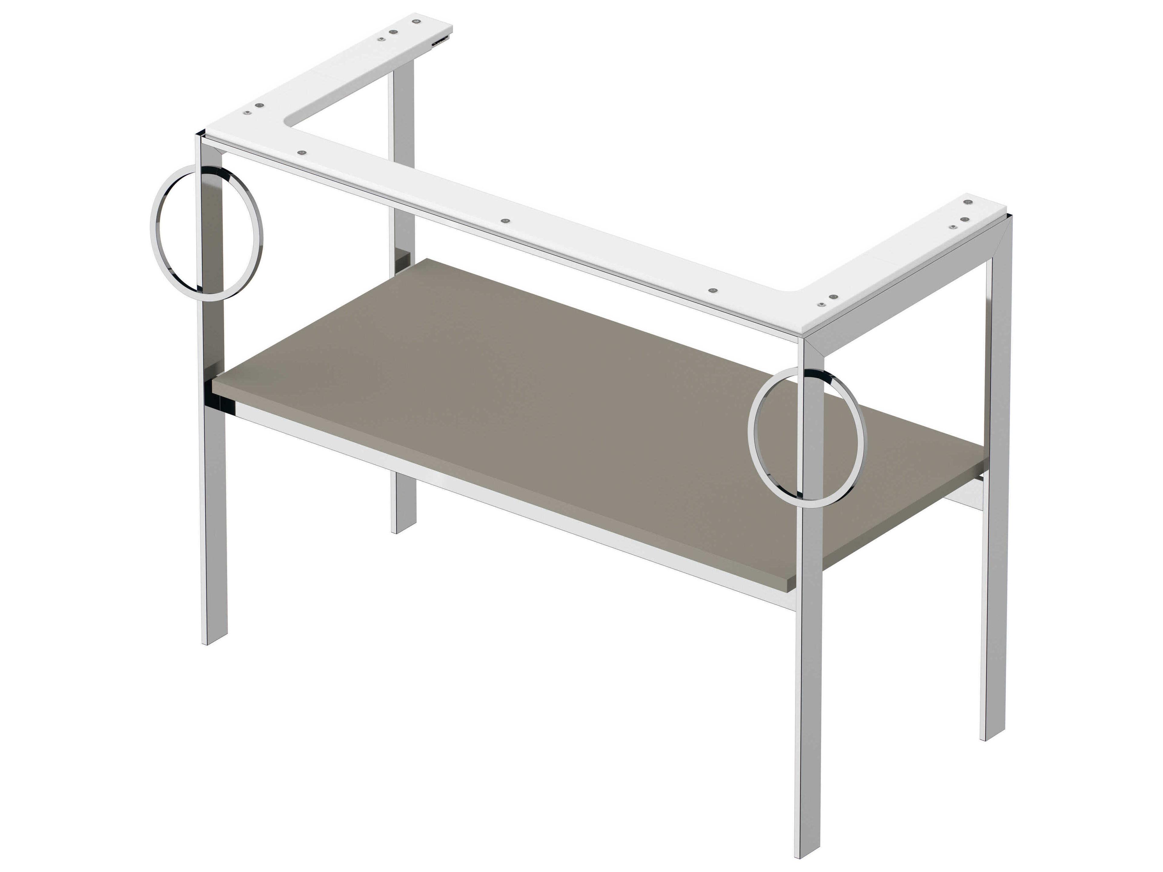 Duravit White Tulip 39'' Stone Gray Satin Console Vanity Unit