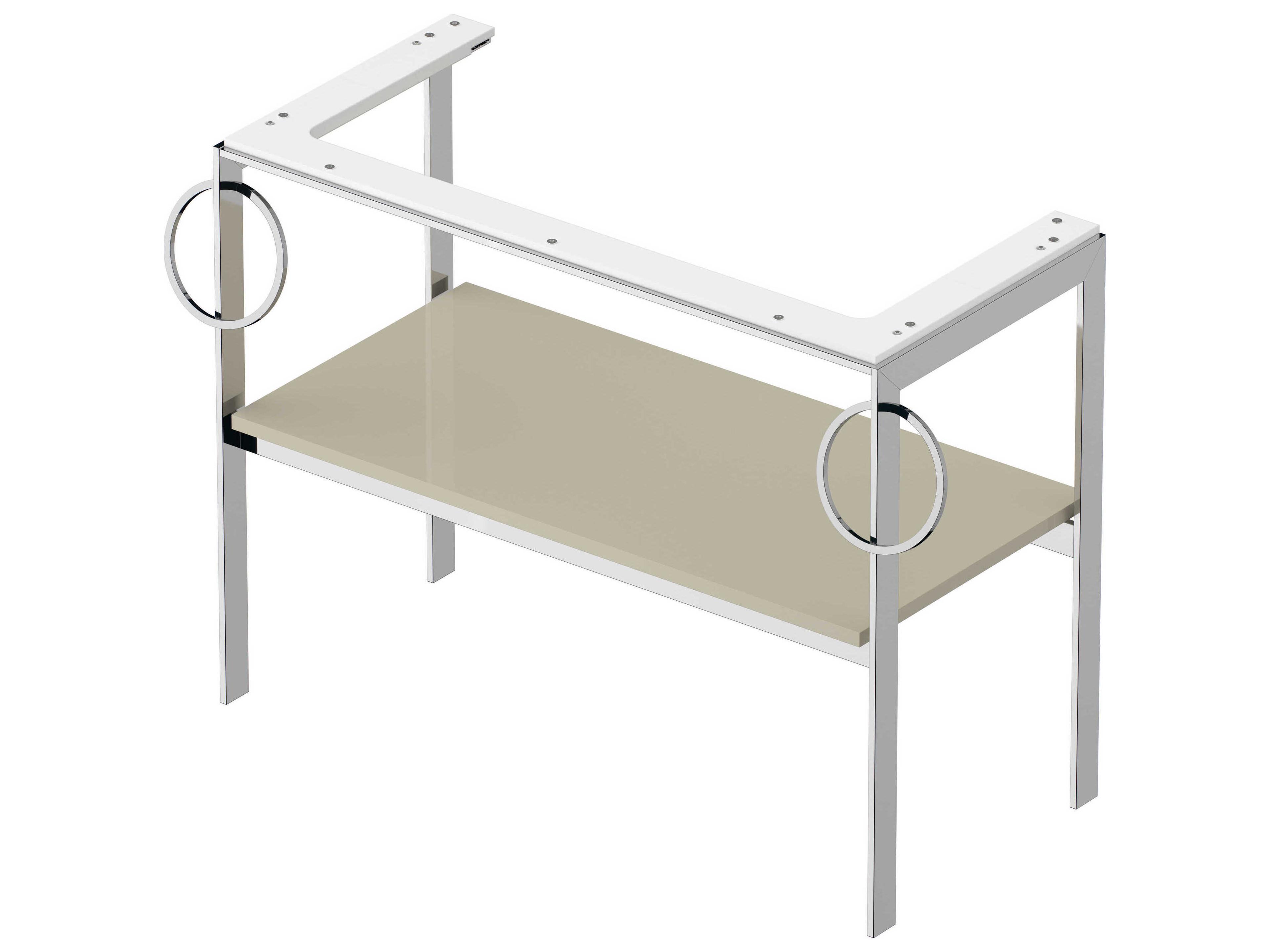 Duravit White Tulip 39'' Taupe High Gloss Console Vanity Unit