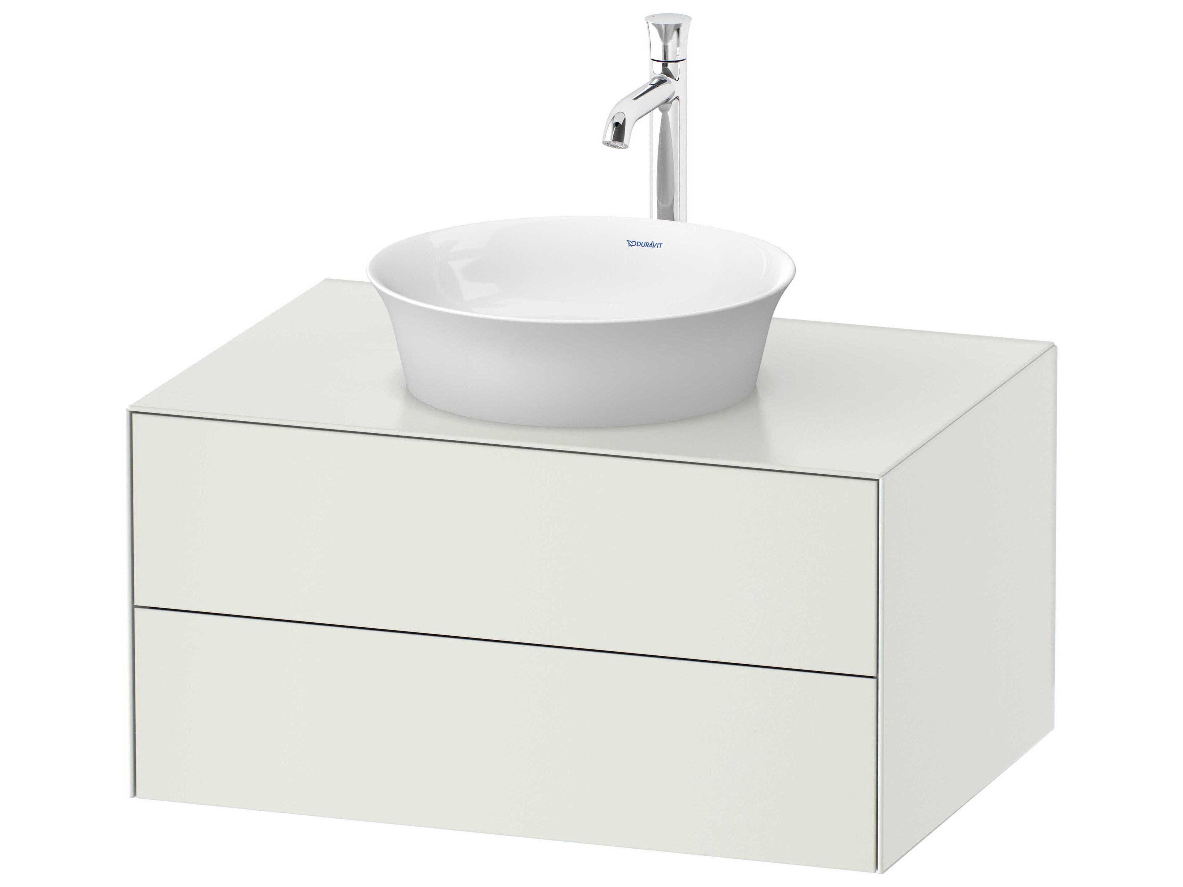White Tulip 32'' White Satin Matte Vanity Unit