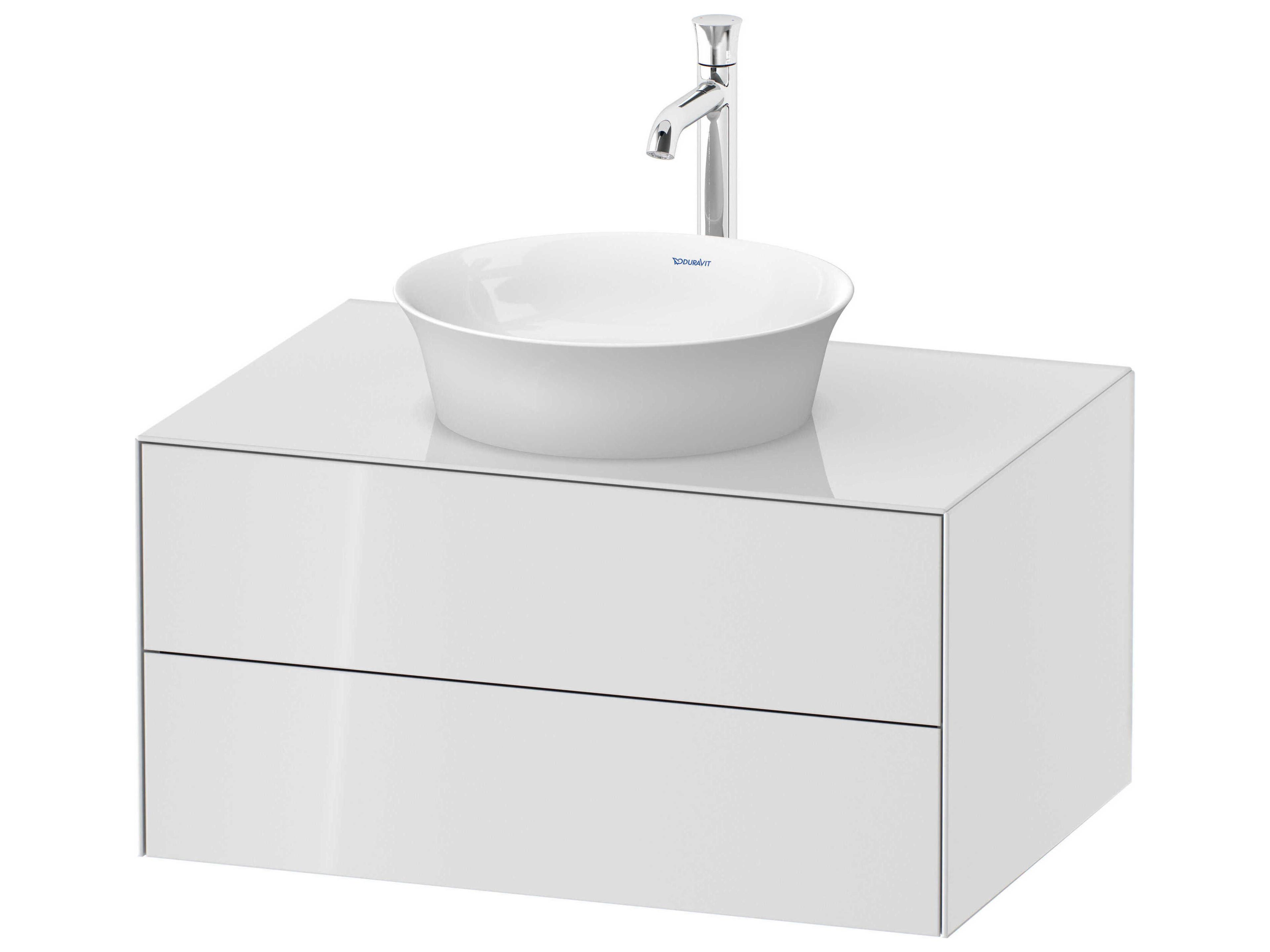 White Tulip 32'' White High Gloss Vanity Unit