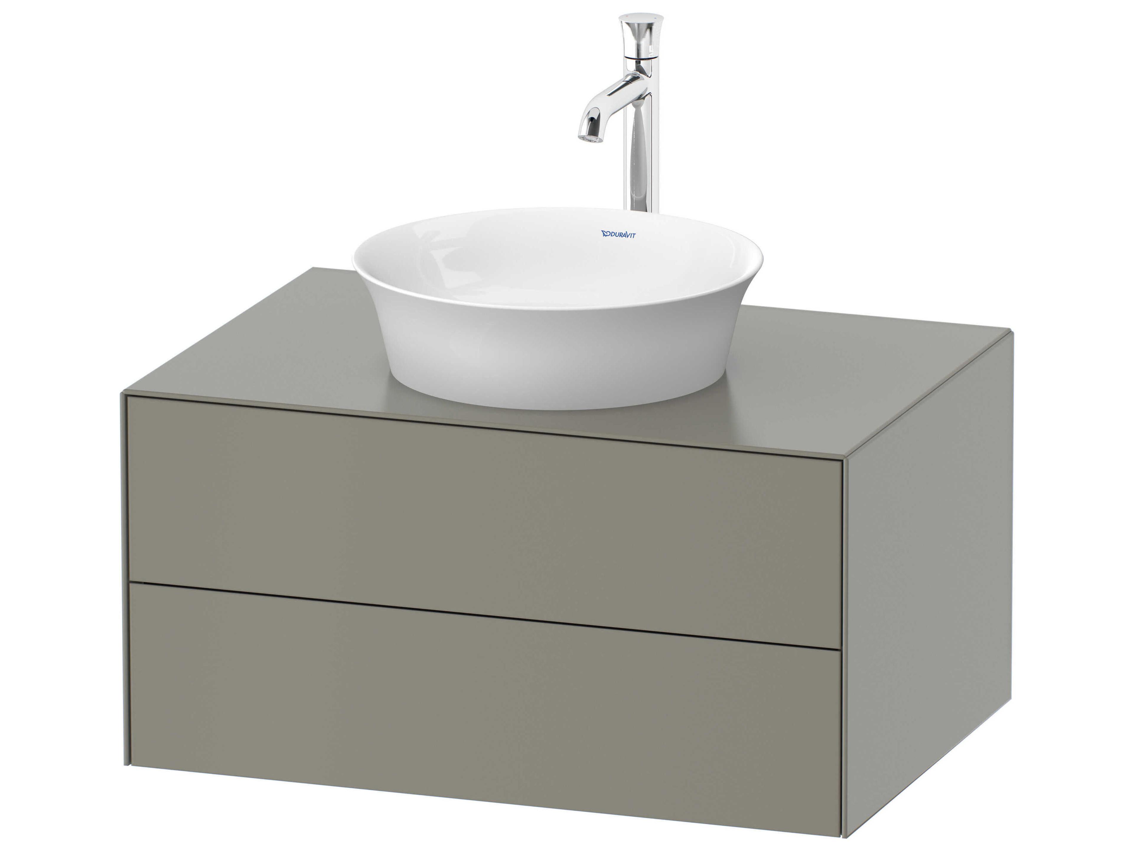 White Tulip 32'' Stone Gray Satin Matte Vanity Unit