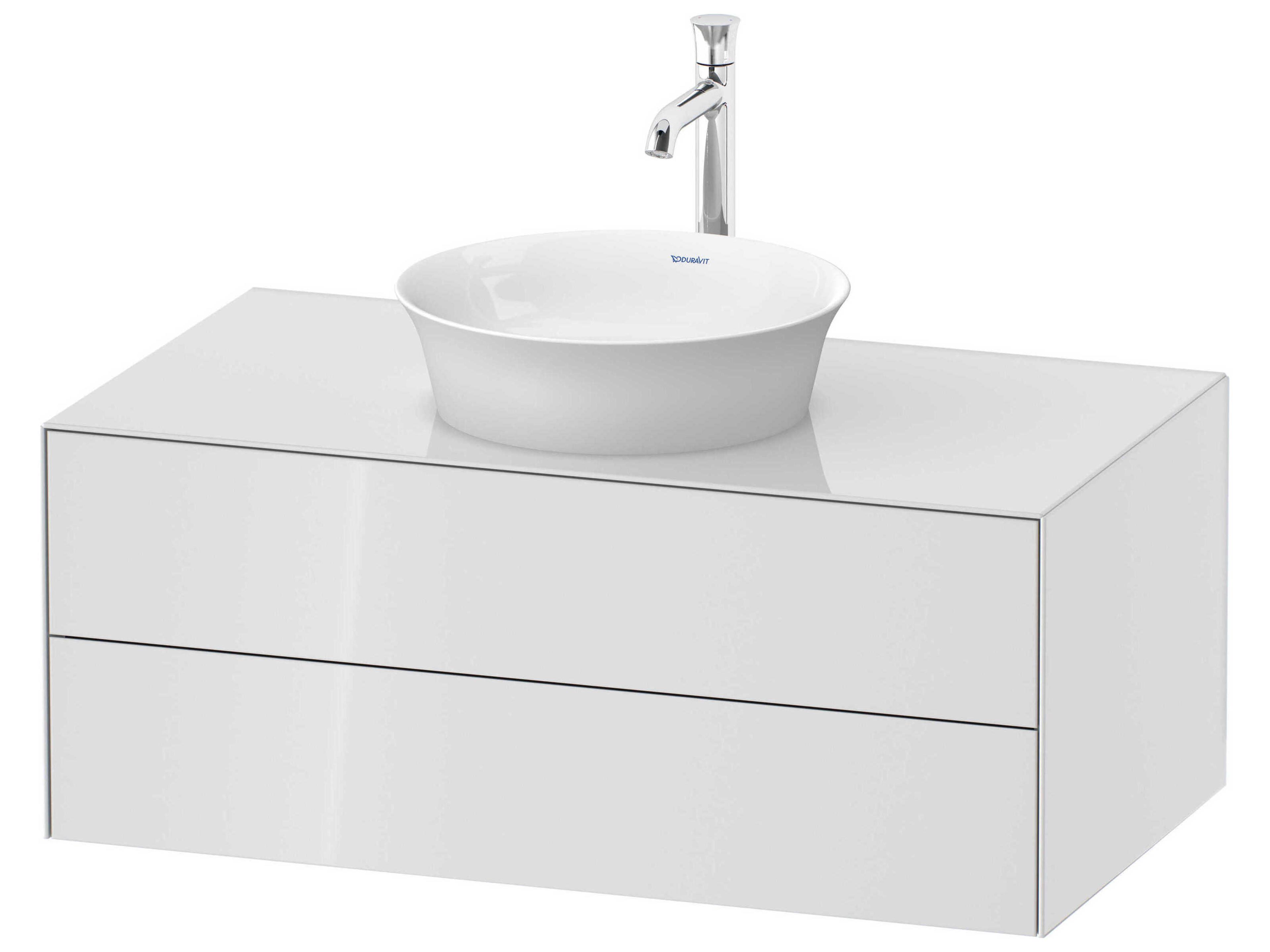 White Tulip 39'' White High Gloss Vanity Unit