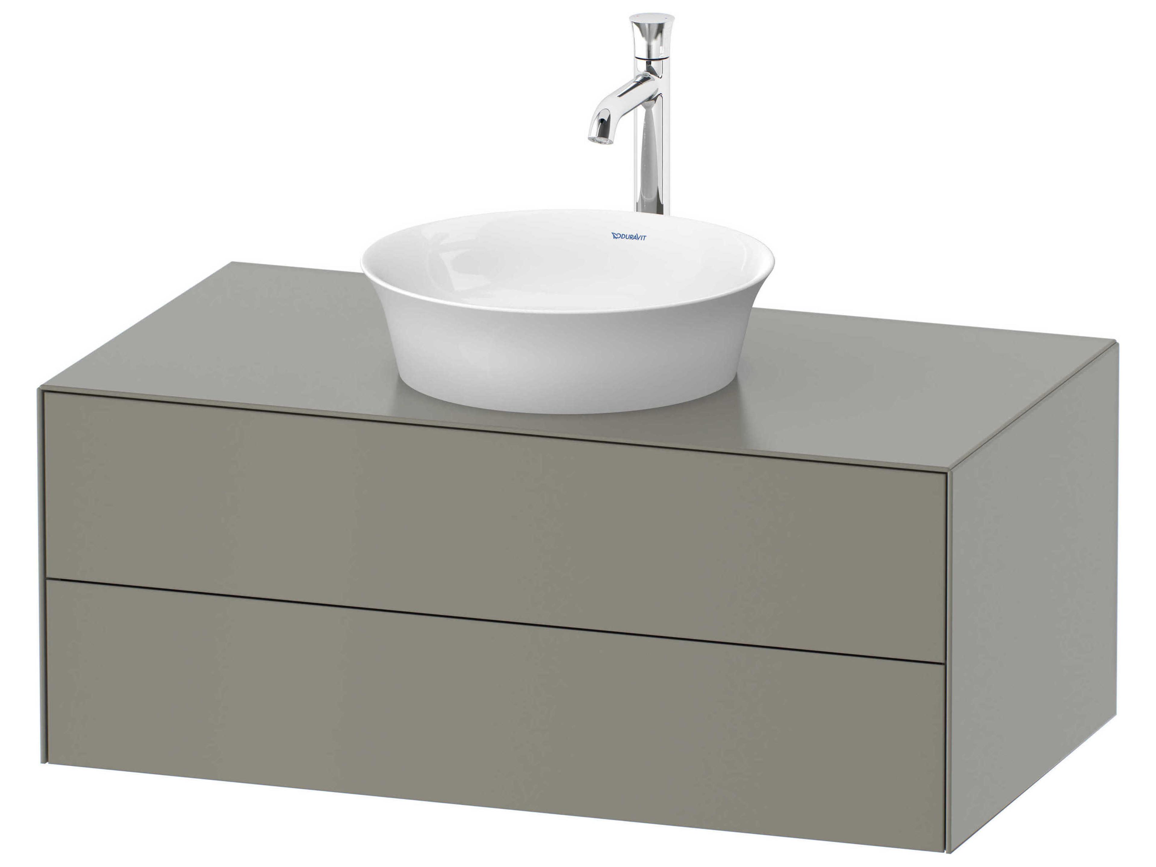 White Tulip 39'' Stone Gray Satin Matte Vanity Unit