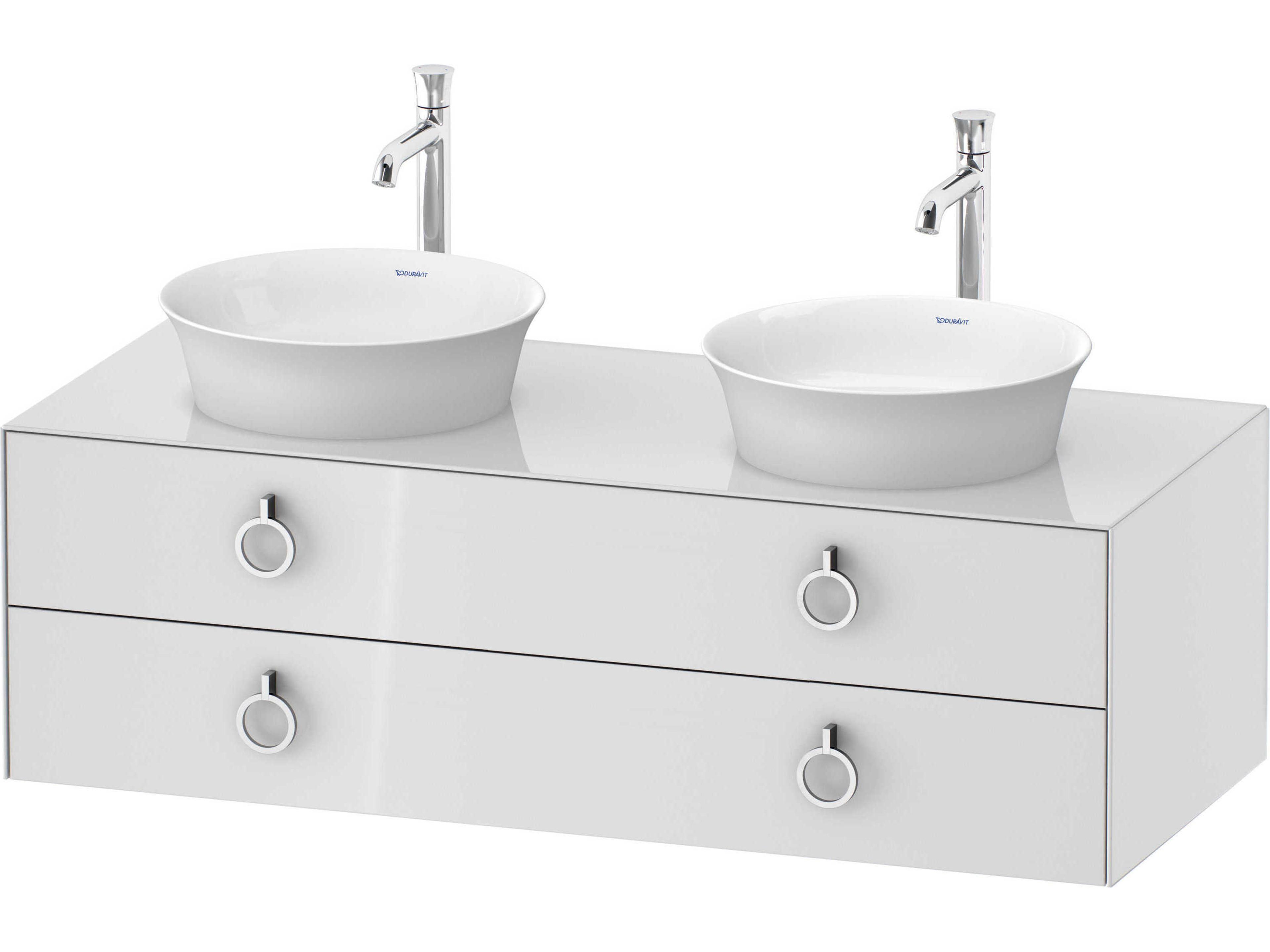 White Tulip 51'' White High Gloss Vanity Unit