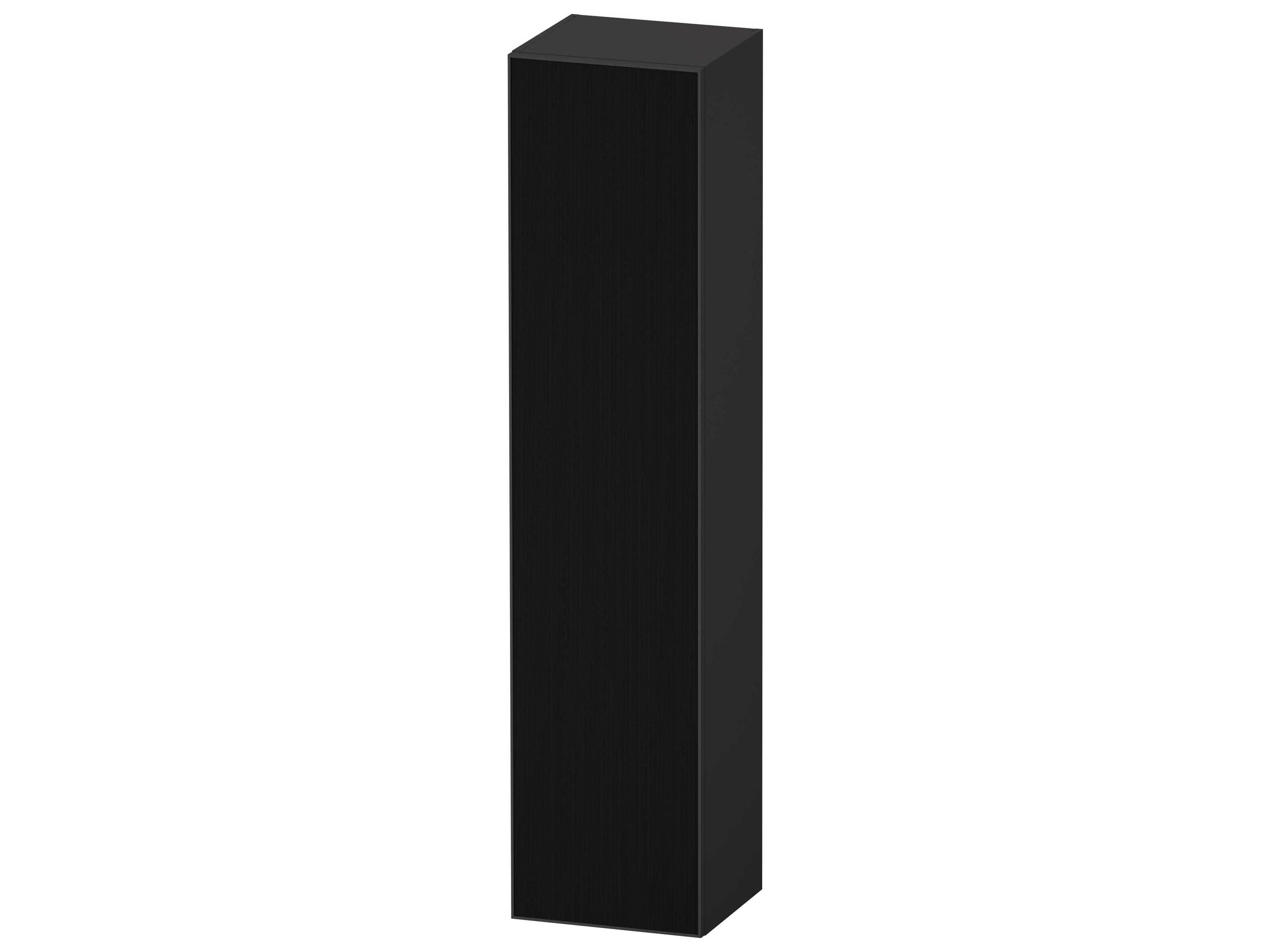 Zencha 16'' Black/Graphite Super Matt Wall-Mounted Cabinet - Left Hand Hinge
