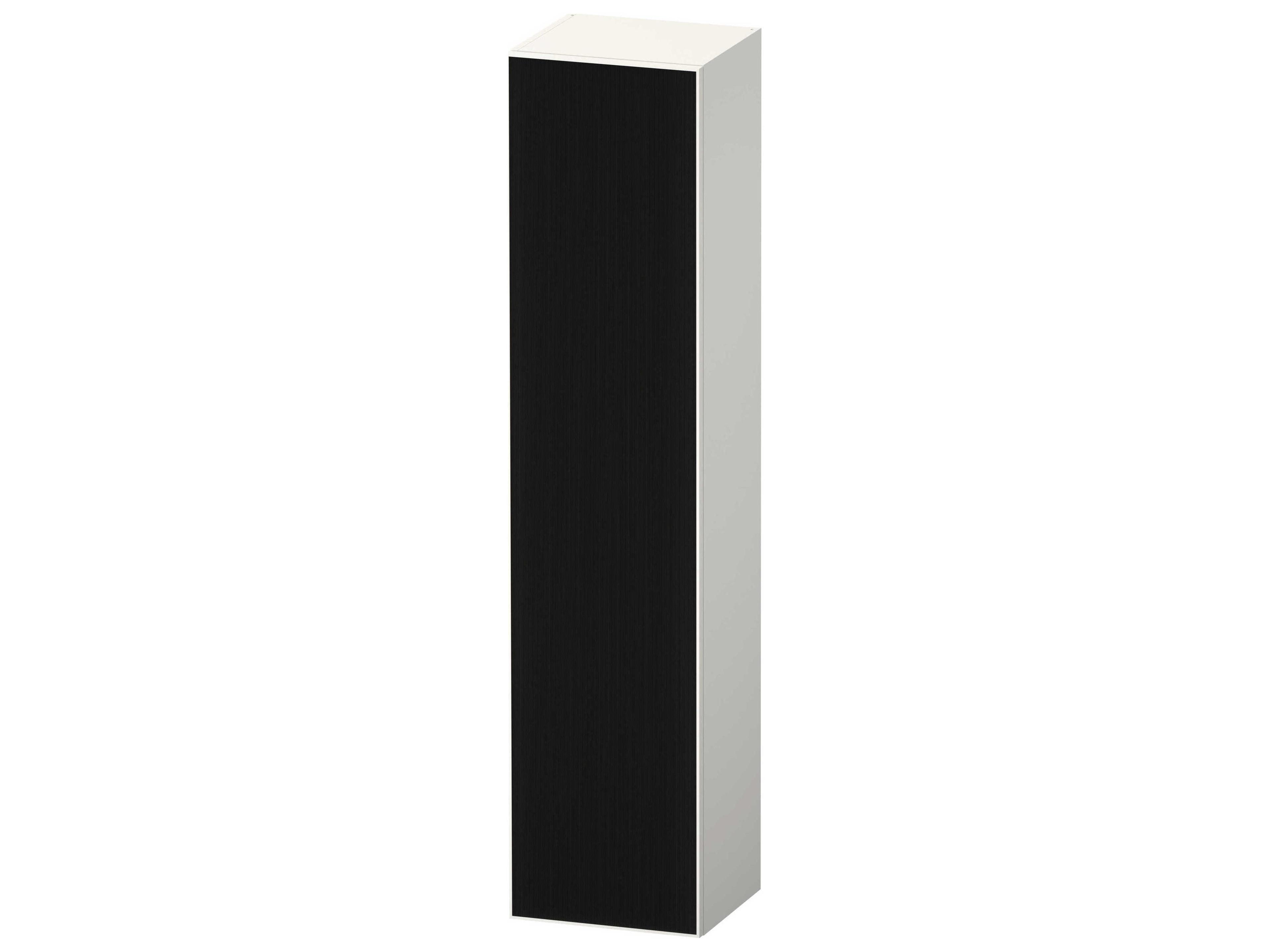Zencha 16'' Black/White Super Matt Wall-Mounted Cabinet - Left Hand Hinge