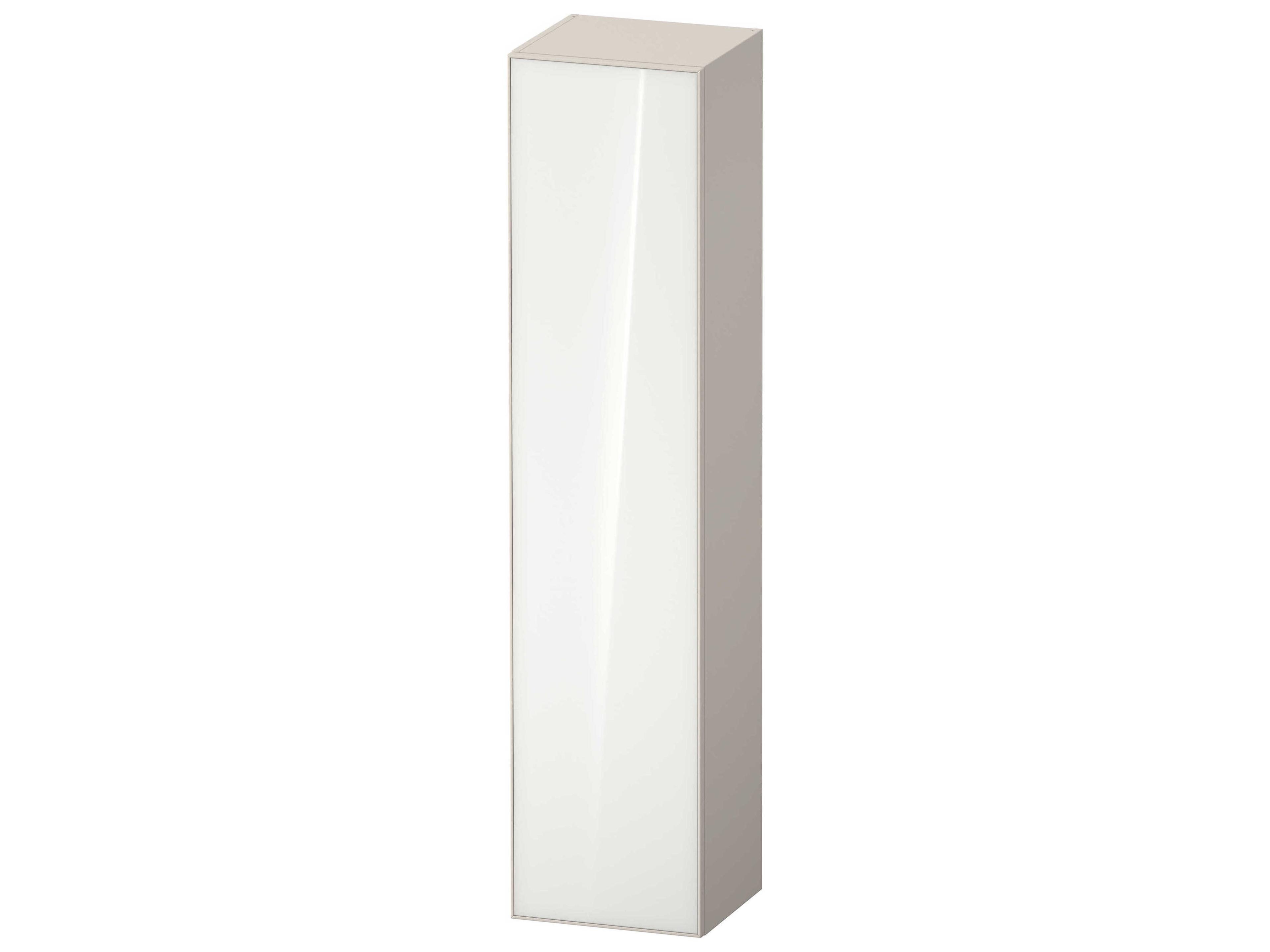 Zencha 16'' White/Taupe Super Matt Wall-Mounted Cabinet - Left Hand Hinge