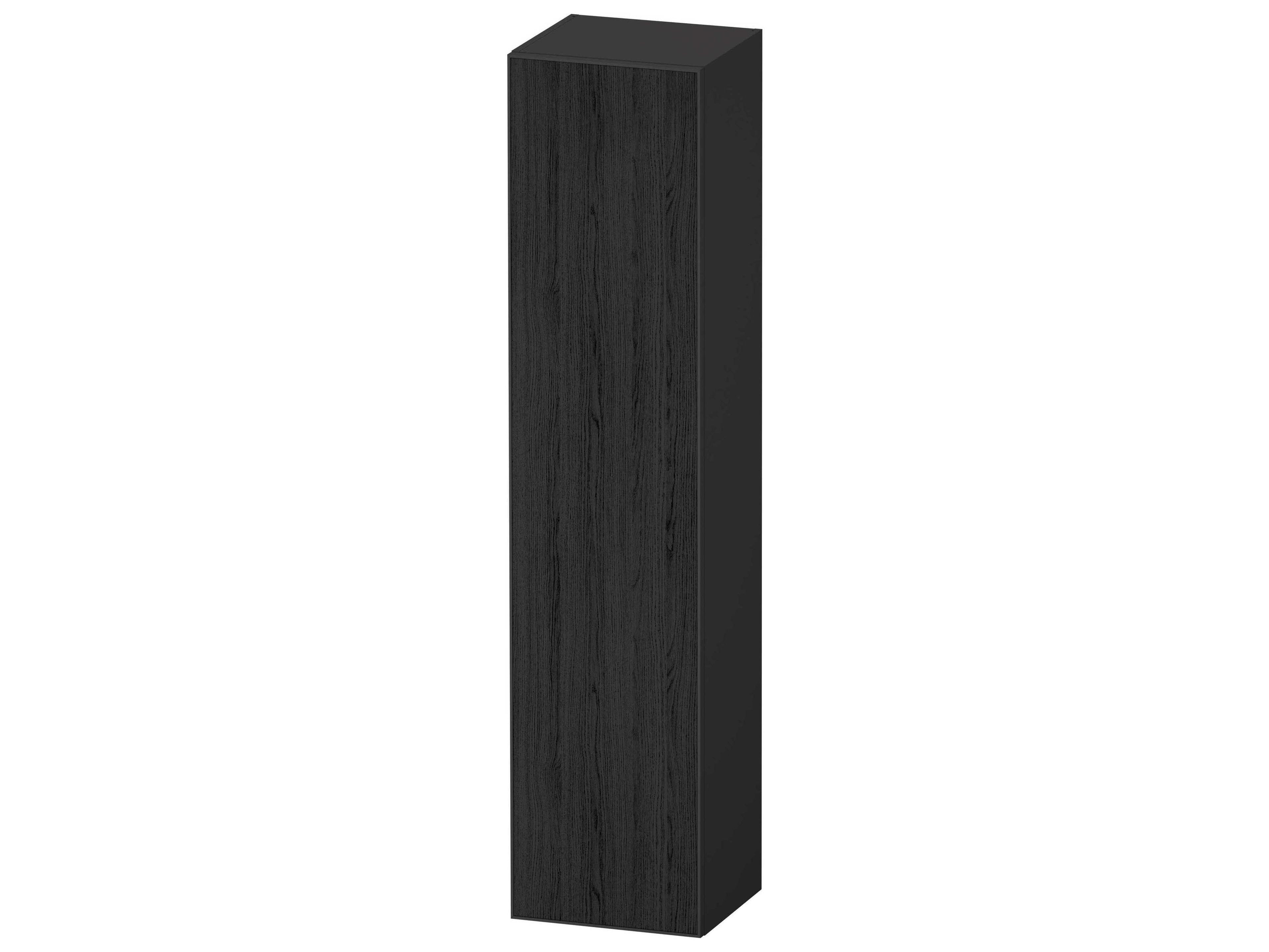 Zencha 16'' Black Oak Matt/Graphite Super Matt Wall-Mounted Cabinet - Right Hand Hinge