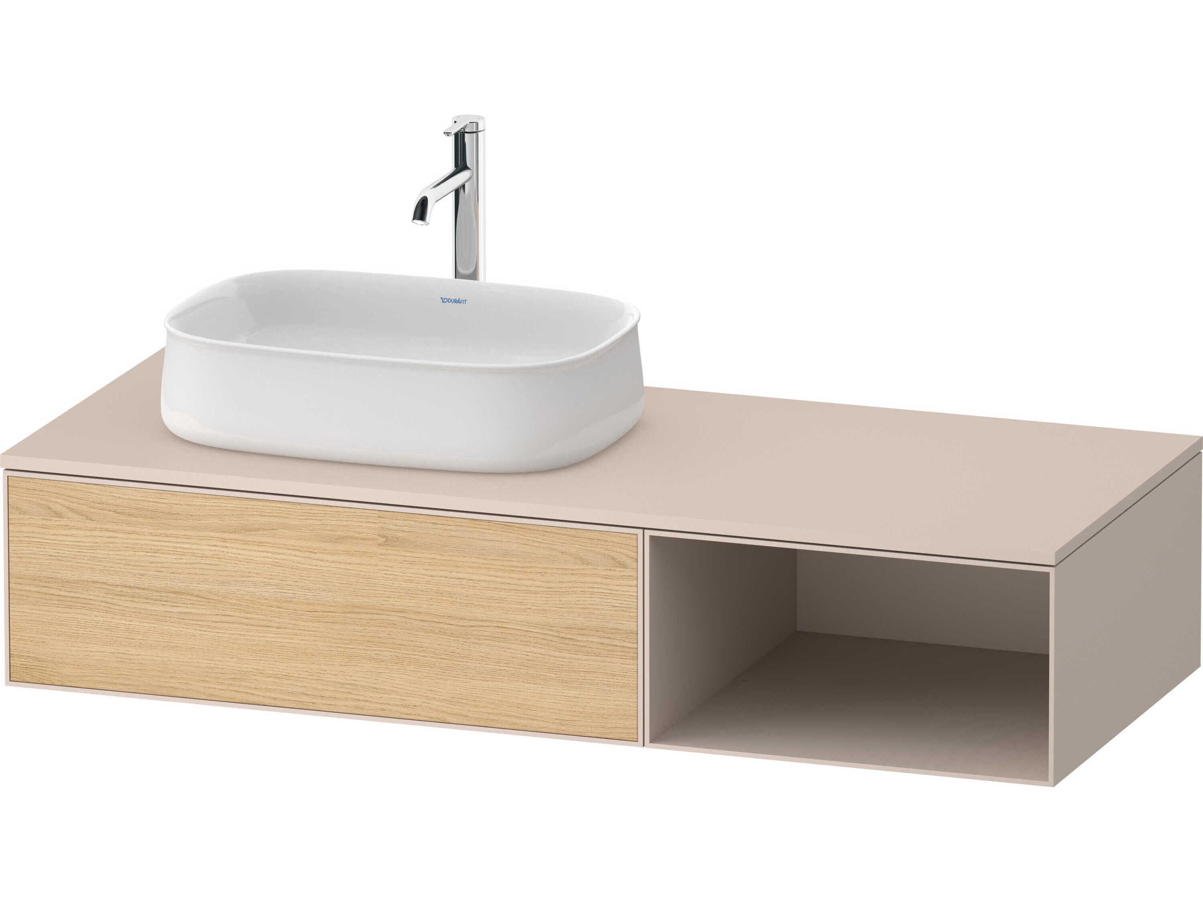 Duravit Zencha 51'' Natural Oak Matt/Taupe Super Matt Wall-Mounted Vanity Unit