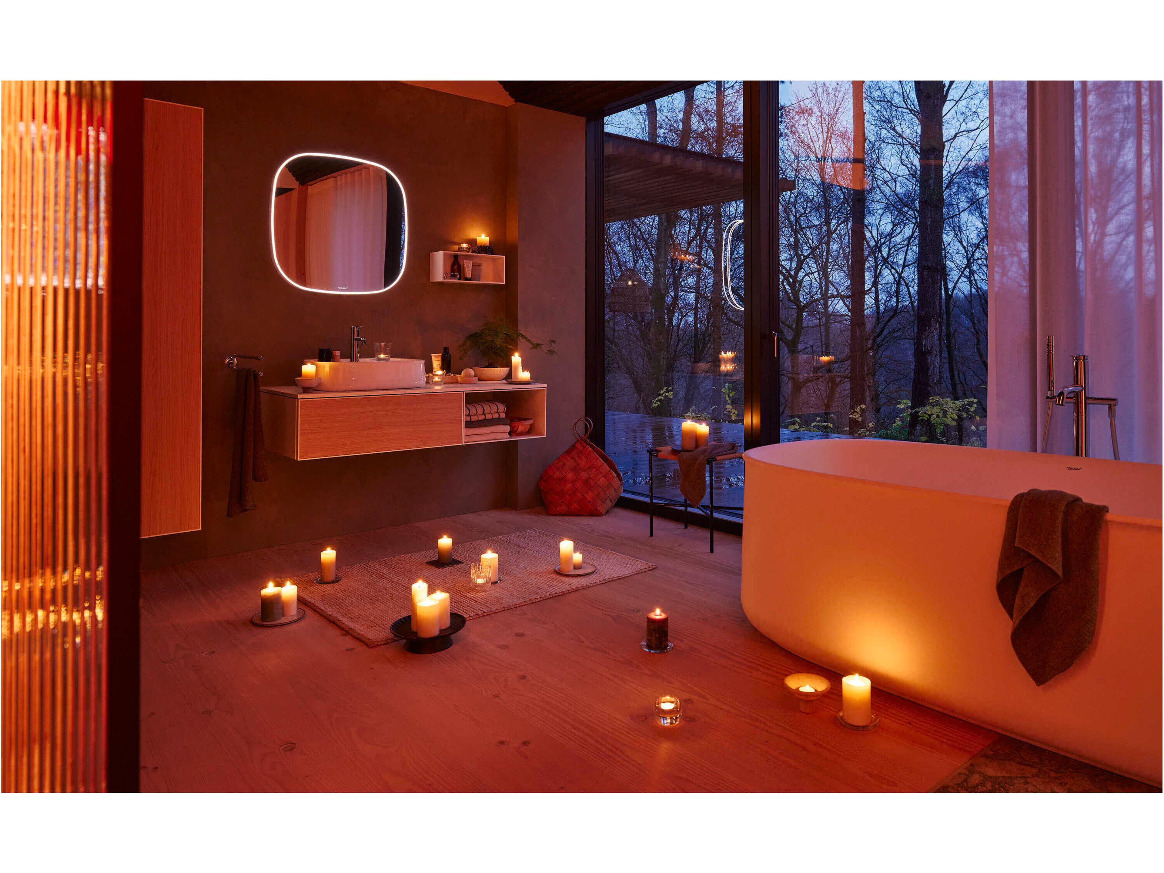 Duravit Zencha 51'' Natural Oak Matt/White Super Matt Wall-Mounted Vanity Unit