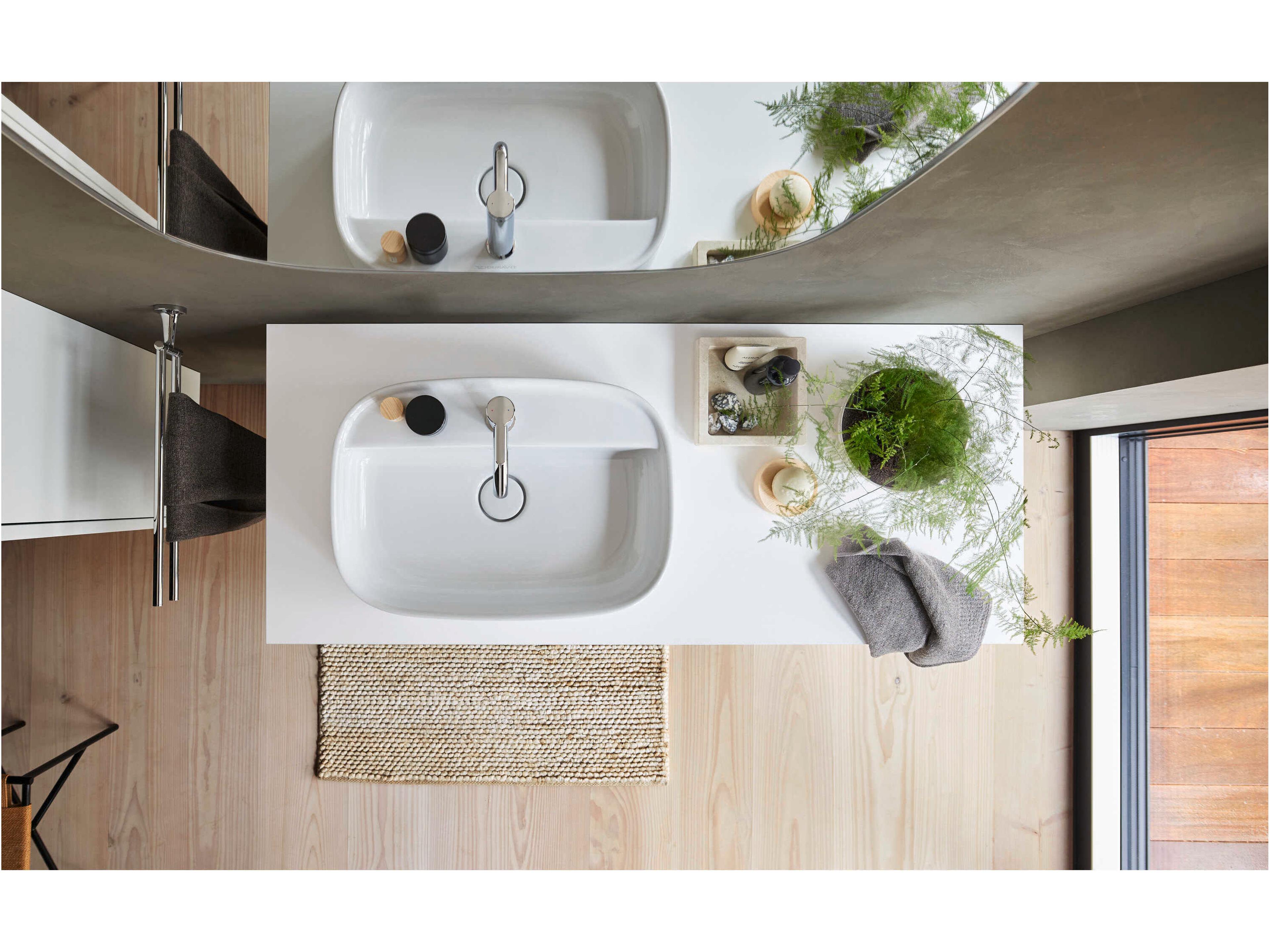 Duravit Zencha 51'' Black/White Super Matt Wall-Mounted Vanity Unit