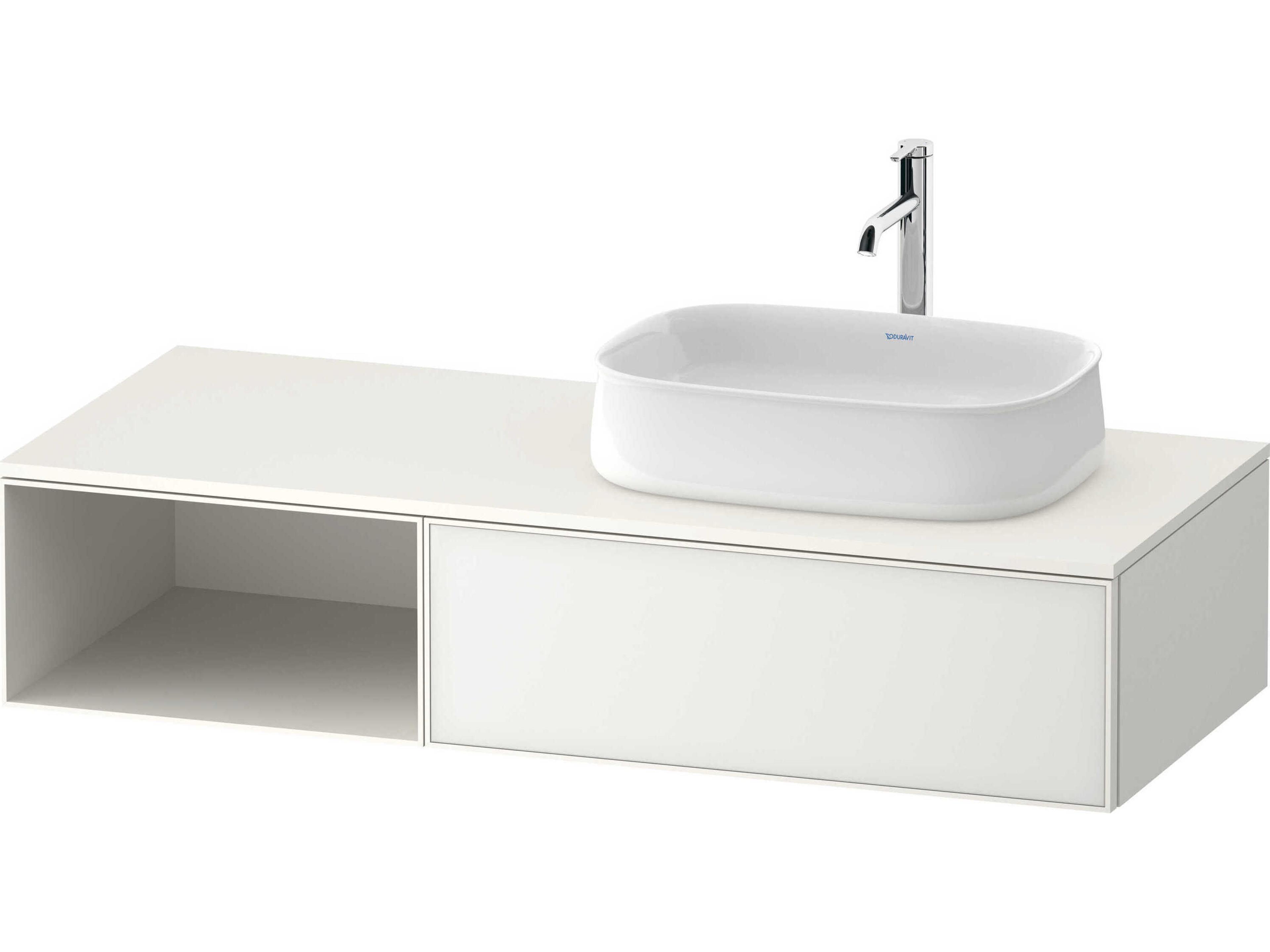 Zencha 51'' White/White Super Matt Wall-Mounted Vanity Unit