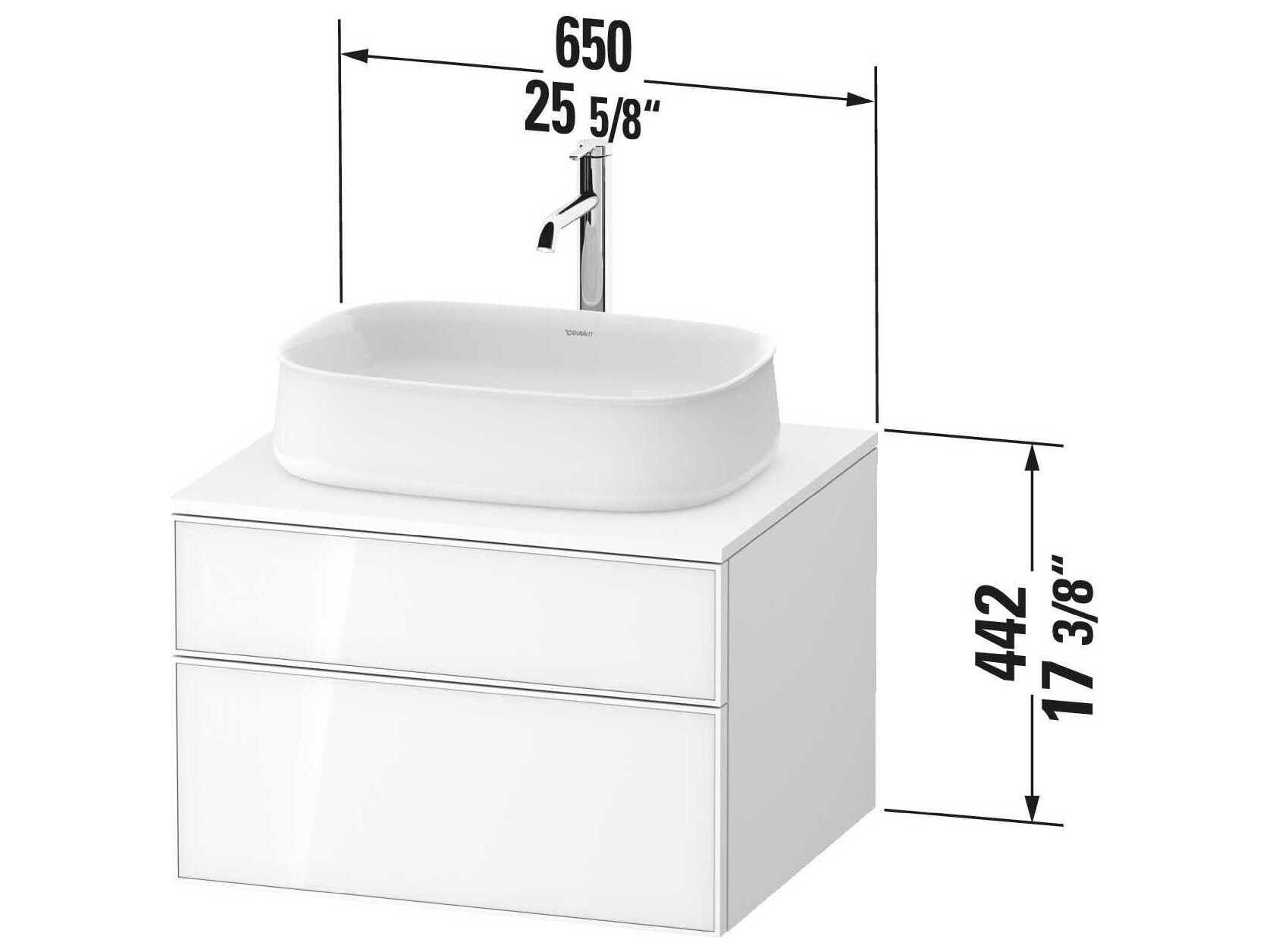 Duravit Zencha 26'' Black Oak Matt/Taupe Super Matt Wall-Mounted Vanity Unit