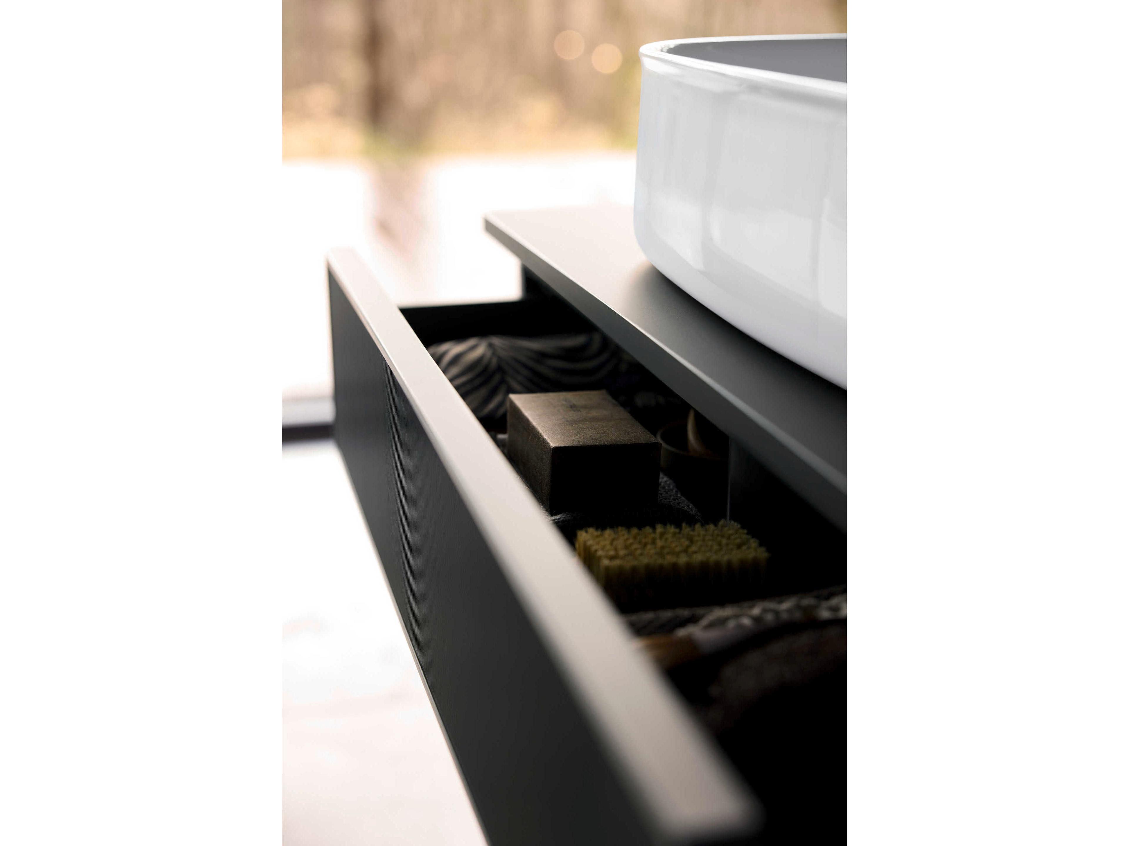 Duravit Zencha 26'' Black/Graphite Super Matt Wall-Mounted Vanity Unit