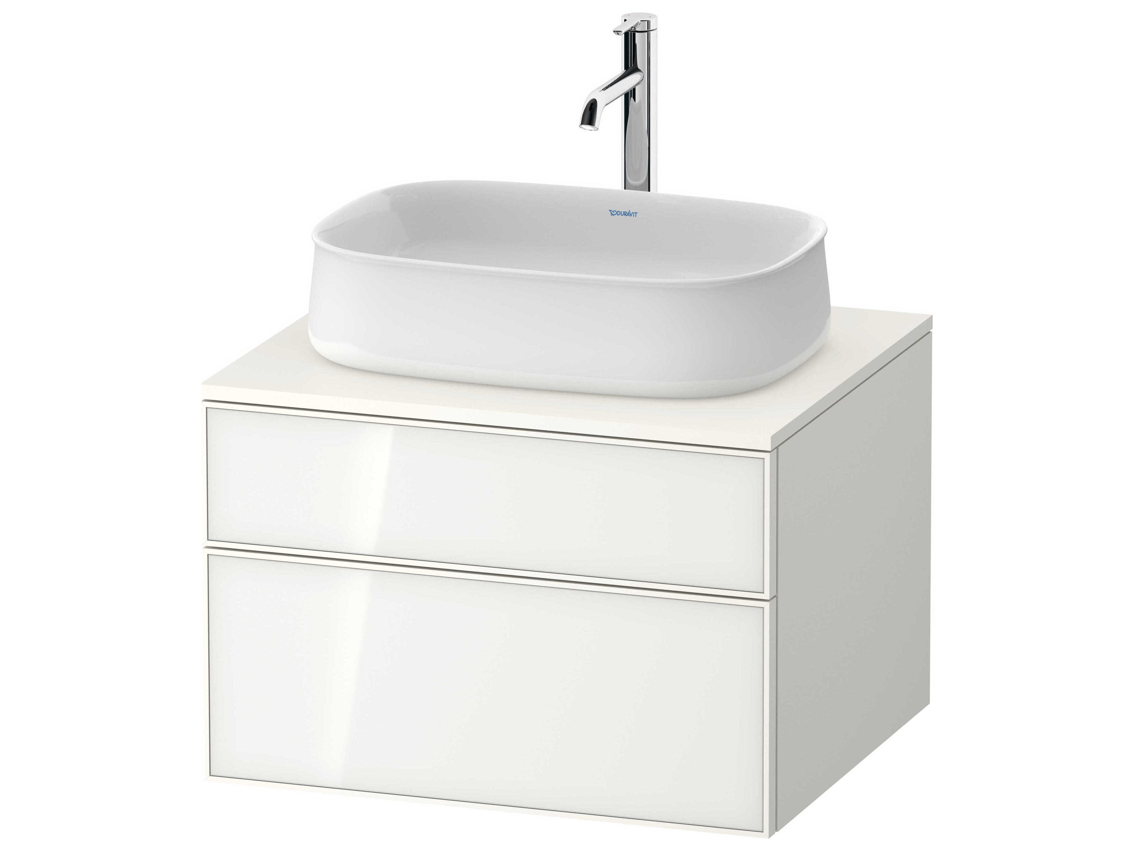 Zencha 26'' White/White Super Matt Wall-Mounted Vanity Unit