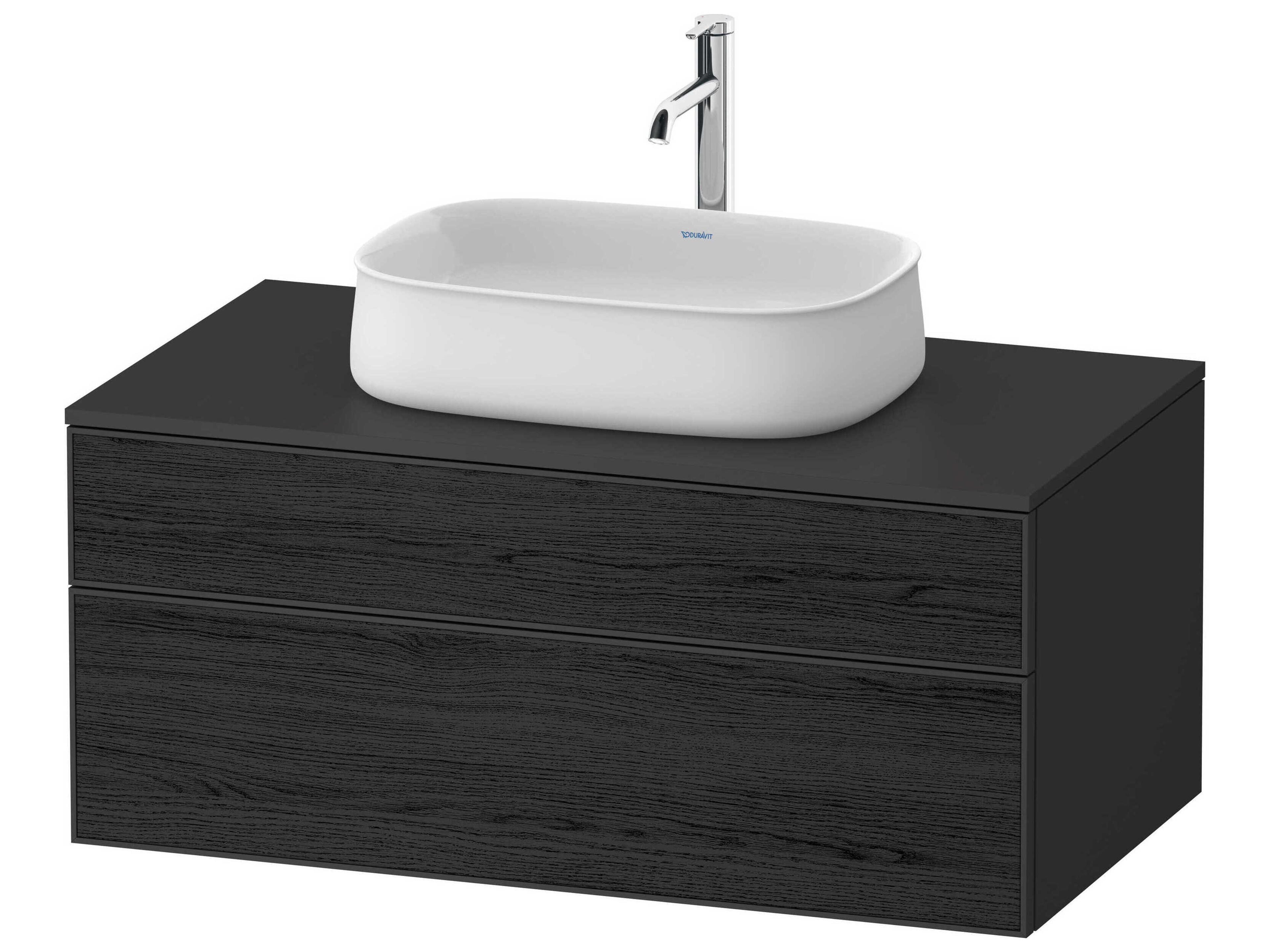 Zencha 39'' Black Oak Matt/Graphite Super Matt Wall-Mounted Vanity Unit