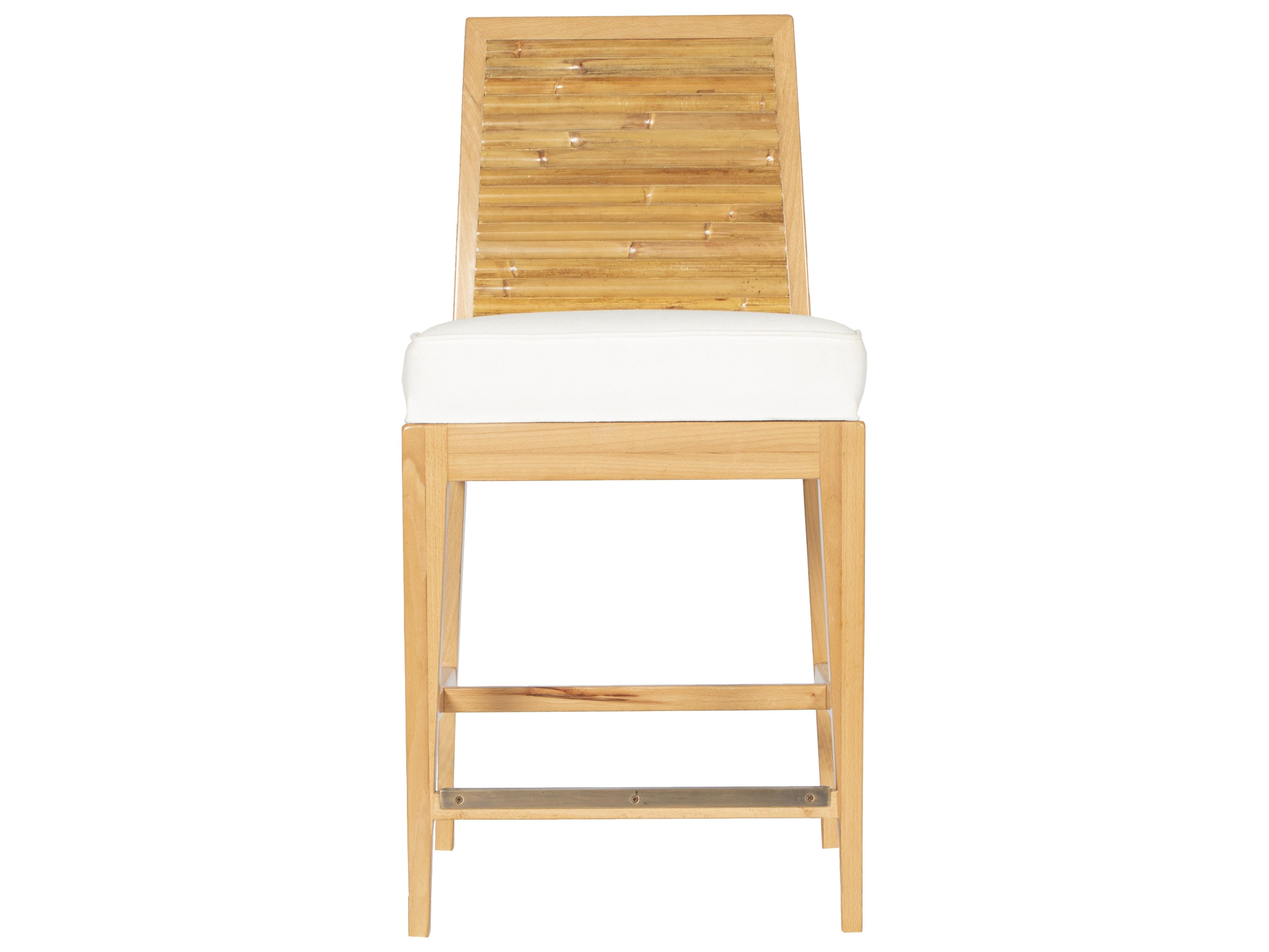 Stacked Bamboo All Options Upholstered Beech Wood Counter Stool