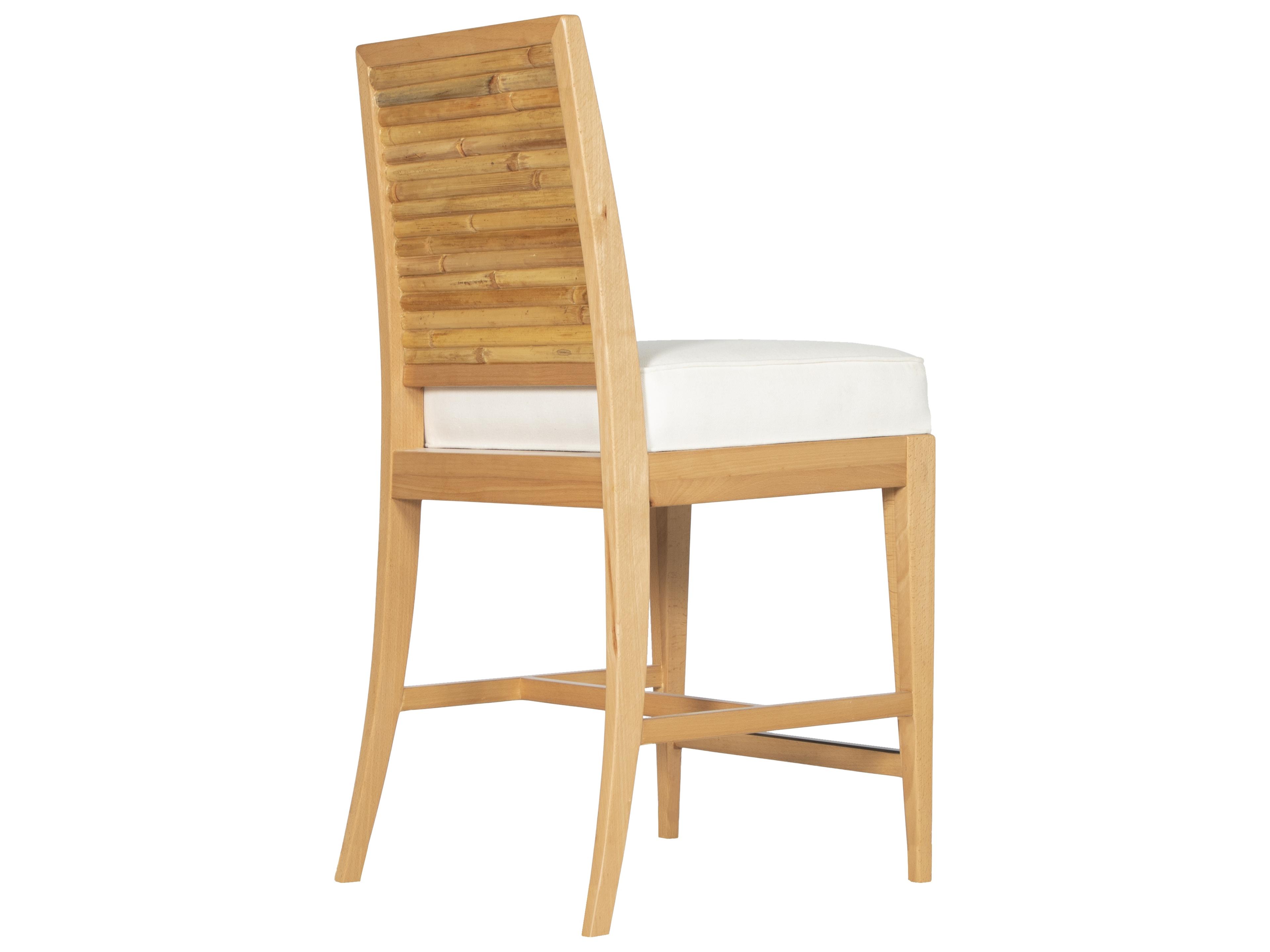 Stacked Bamboo All Options Upholstered Beech Wood Counter Stool