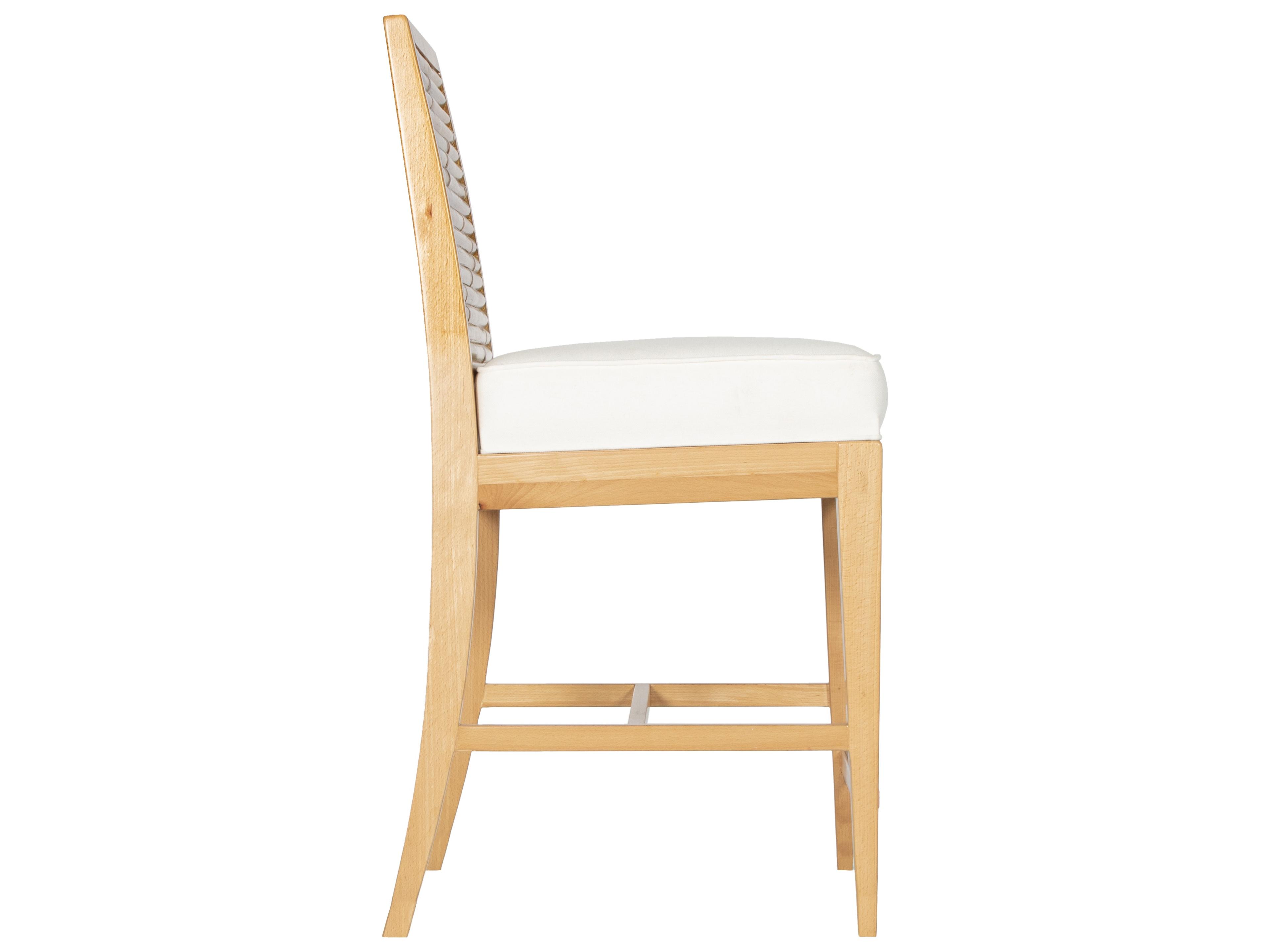 Stacked Bamboo All Options Upholstered Beech Wood Counter Stool