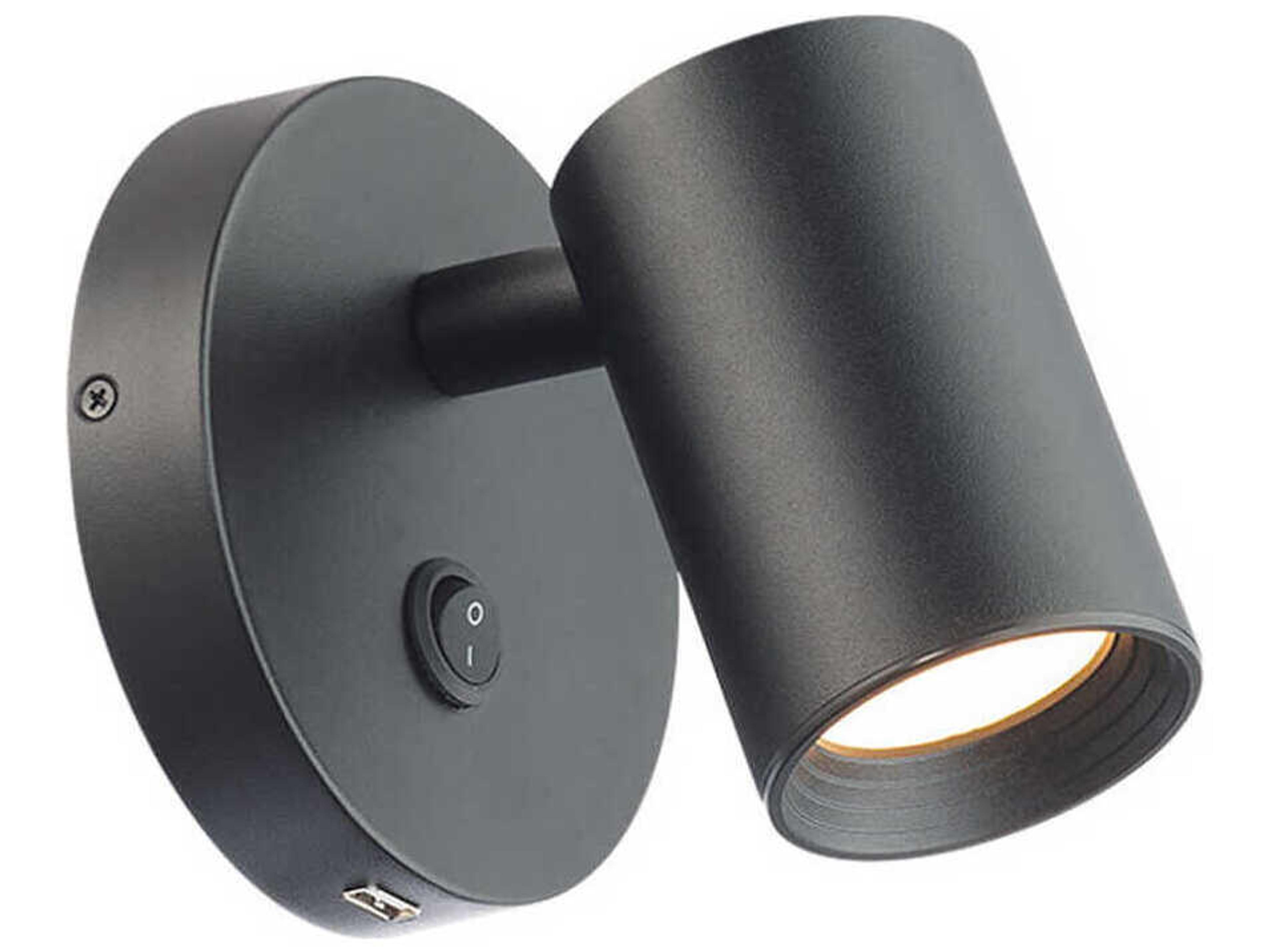 Kepler 1-Light Black Glass LED Wall Sconce