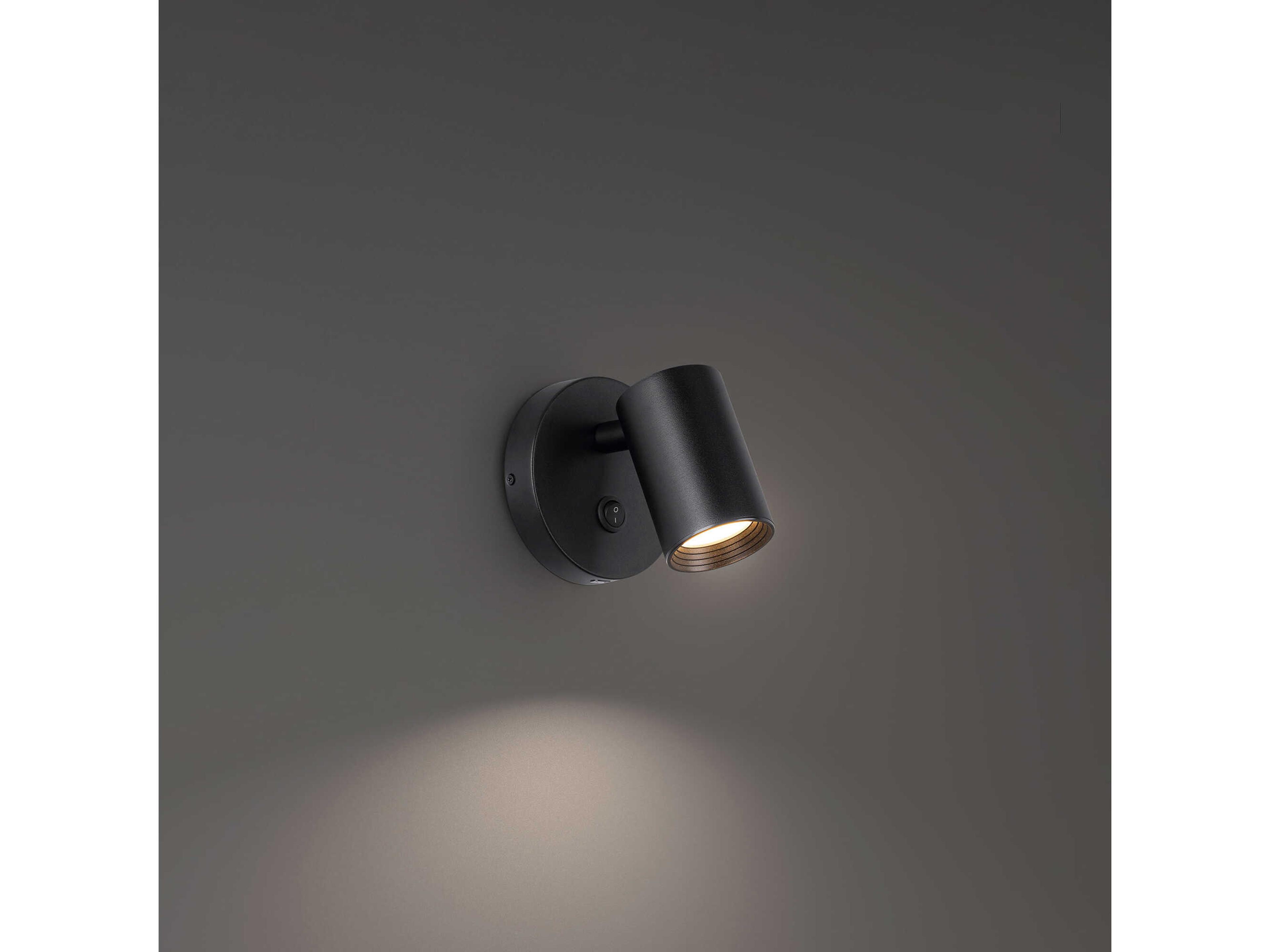 dweLED by WAC Lighting Kepler 1-Light Black Glass LED Wall Sconce