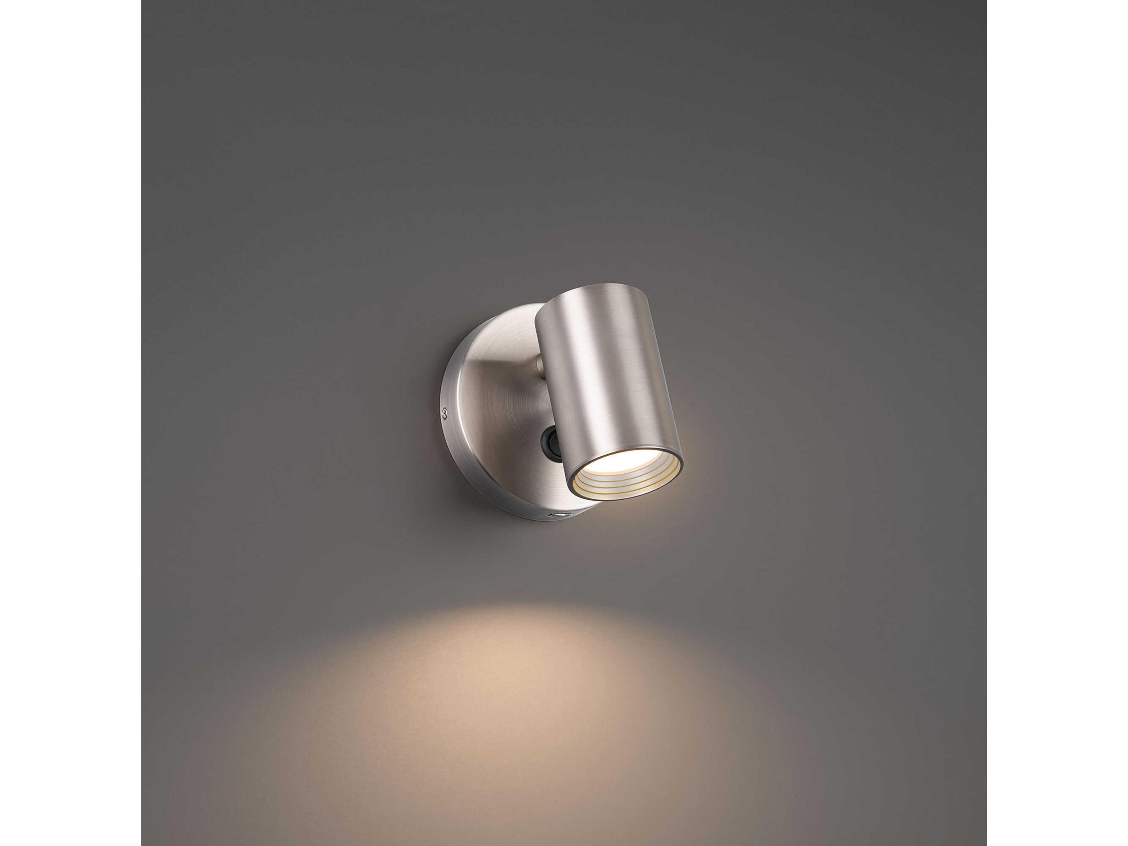 dweLED by WAC Lighting Kepler 1-Light Brushed Nickel Glass LED Wall Sconce