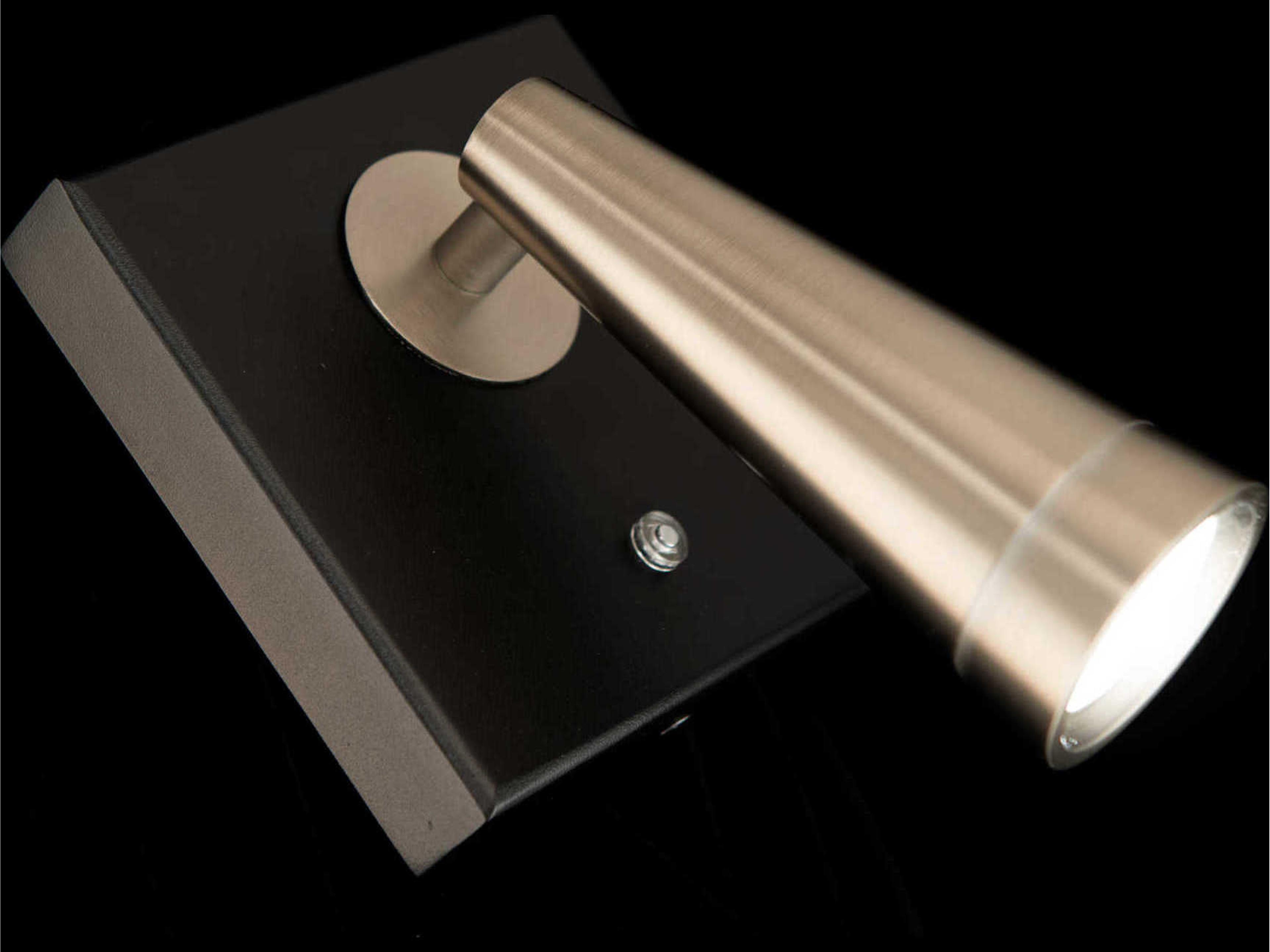 dweLED by WAC Lighting Arne 1-Light Black With Brushed Nickel LED Wall Sconce