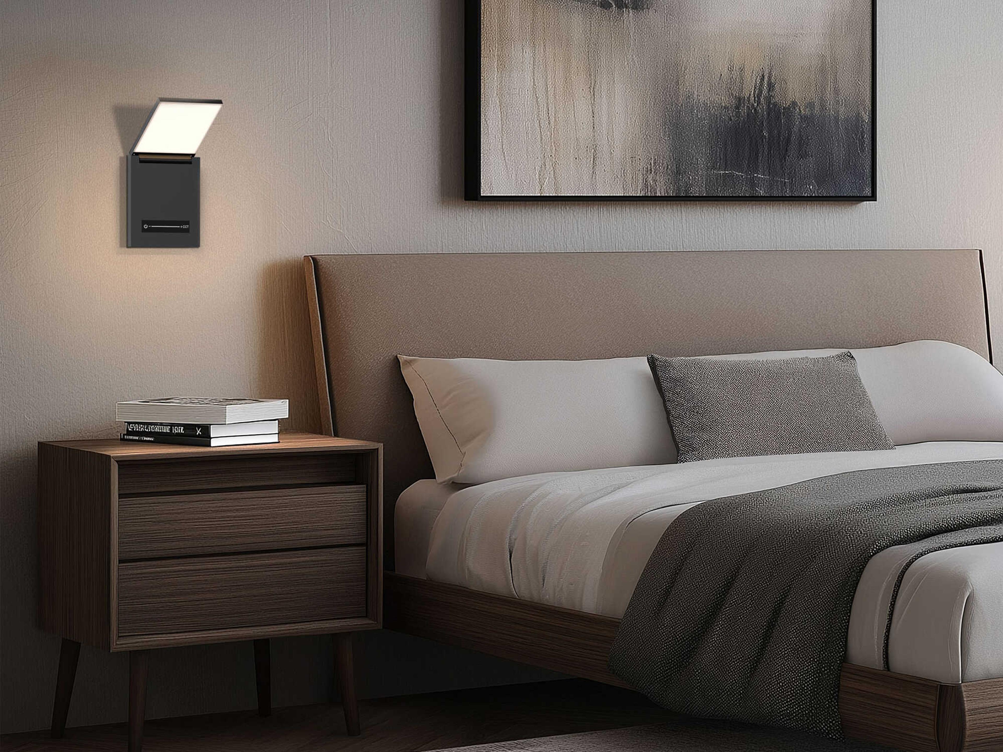 dweLED by WAC Lighting Flapp 1-Light Black Wall Sconce