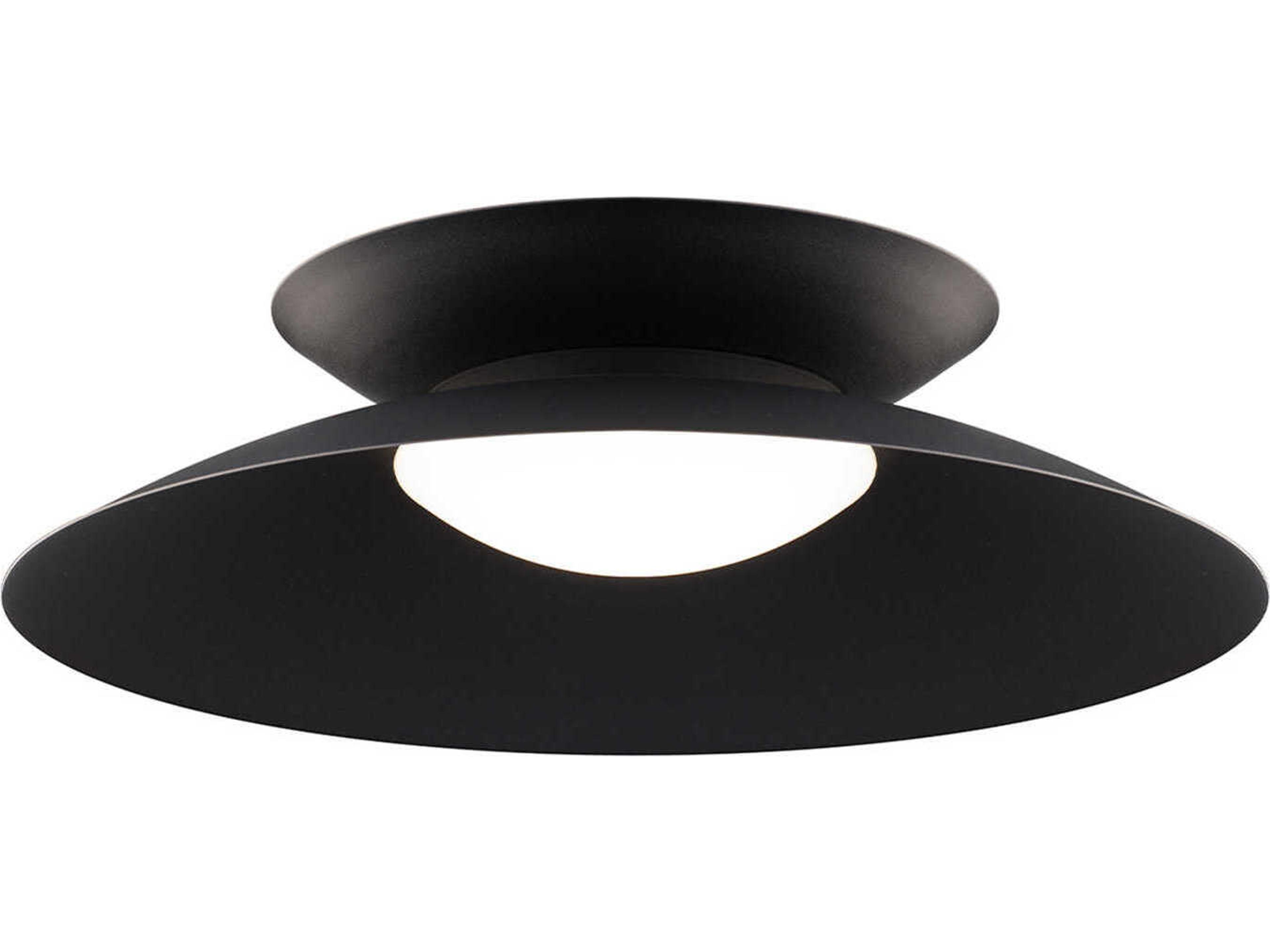 Miso 1-Light Black Semi Flush Mount