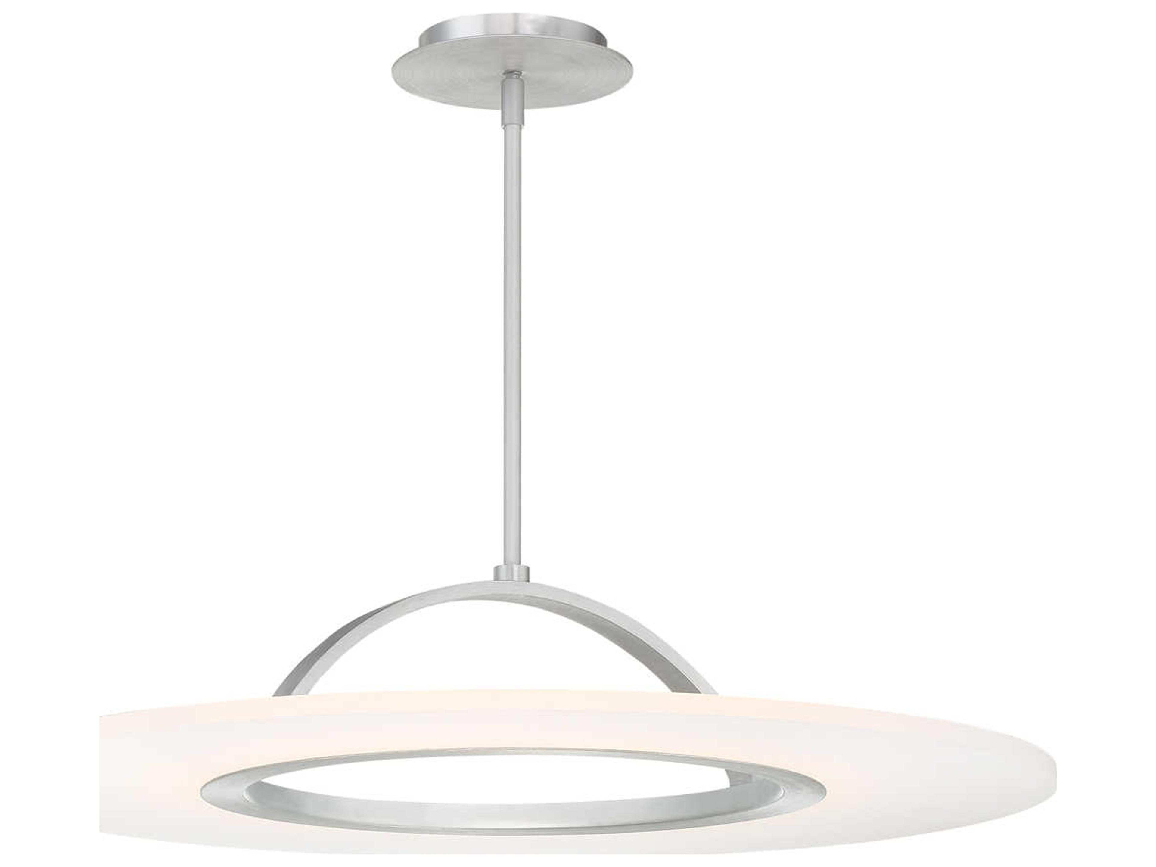 dweLED by WAC Lighting Elektron 1-Light Brushed Aluminum Nickel LED Linear Round Pendant