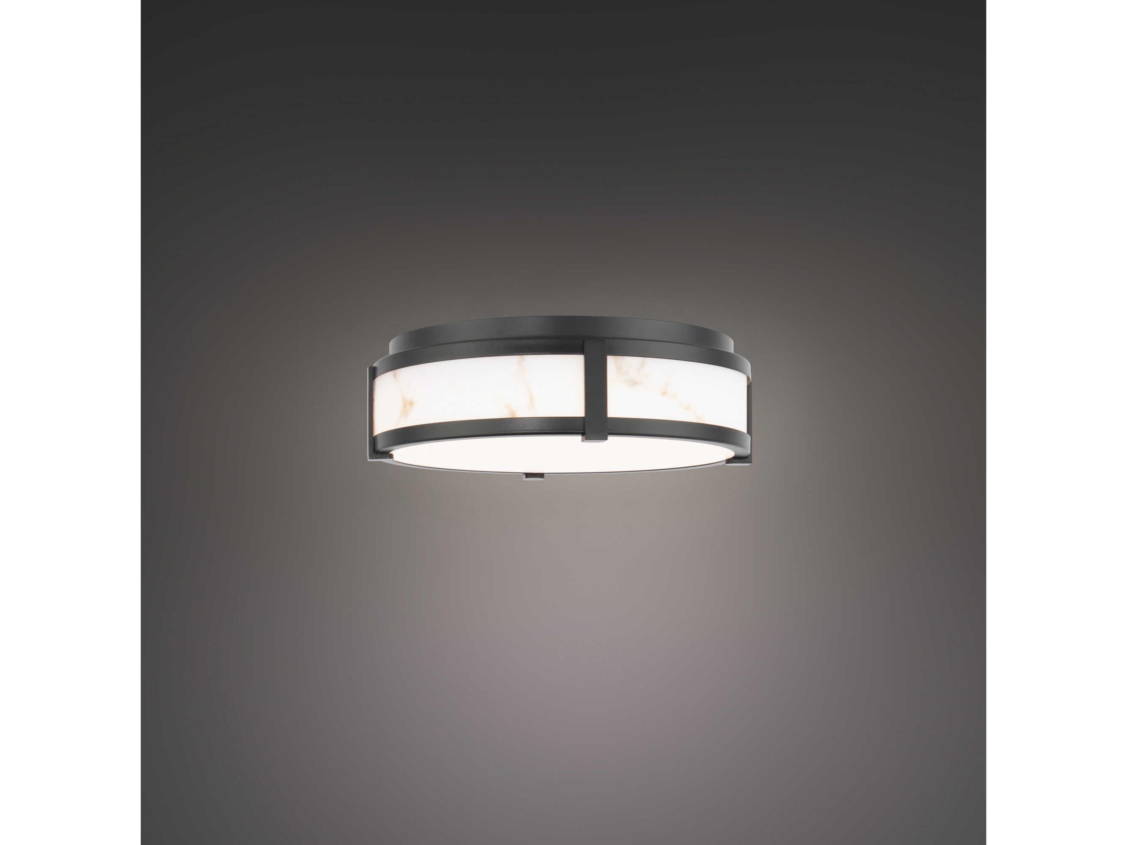 dweLED by WAC Lighting Constantine 1-Light Black LED Round Flush Mount