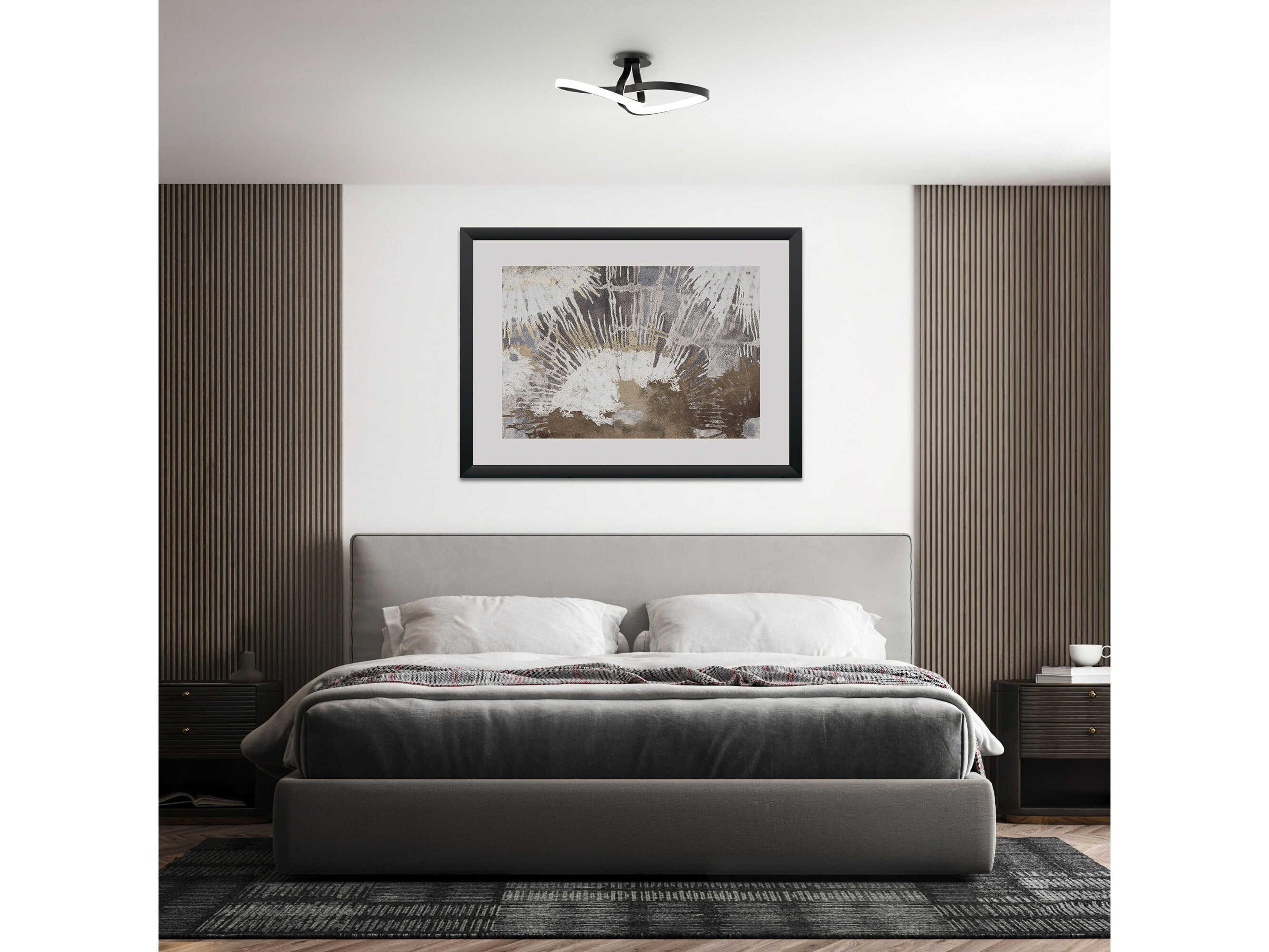 dweLED by WAC Lighting Mobius 1-Light Black Semi Flush Mount