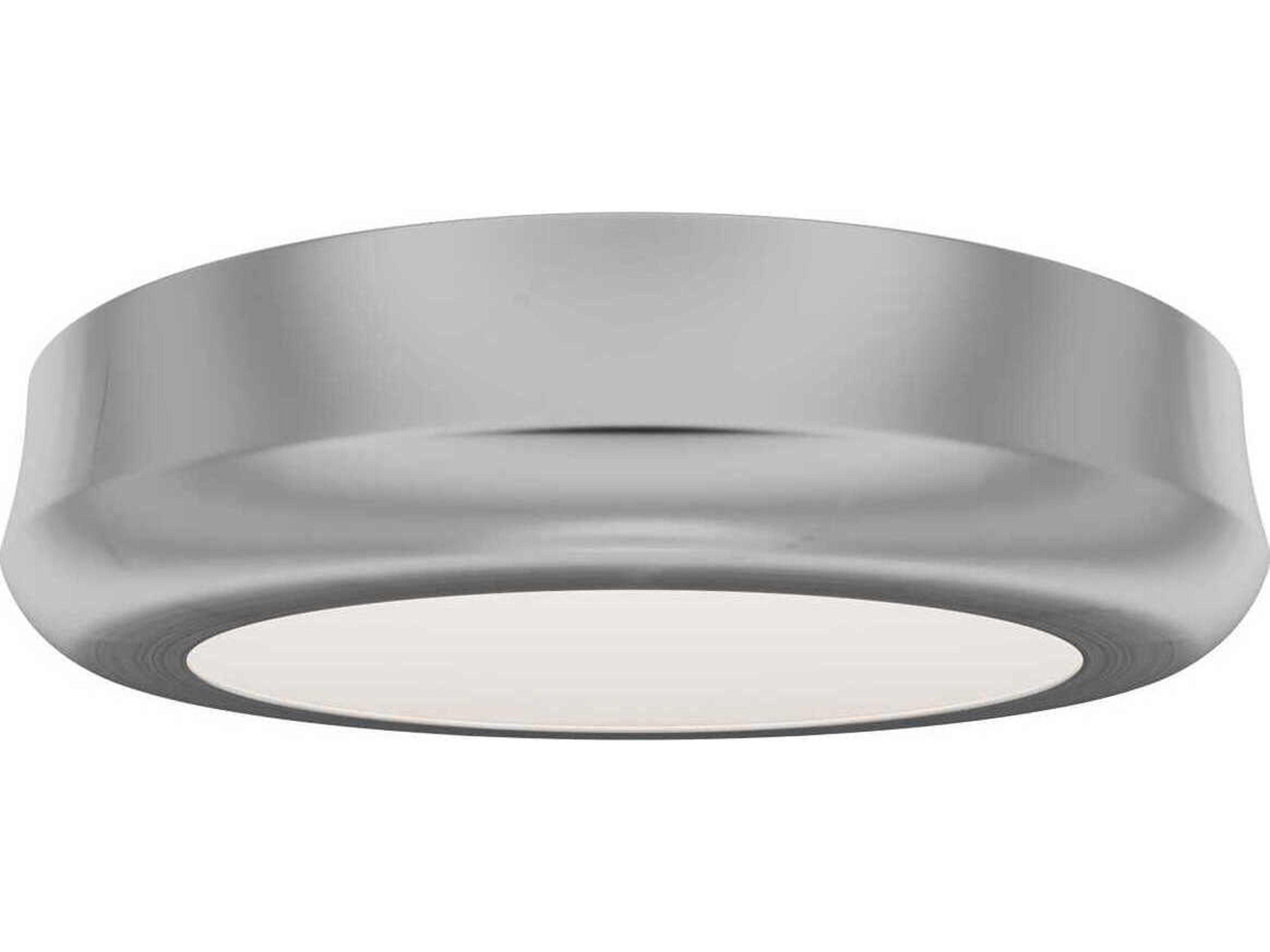 Parthenon 1-Light Brushed Nickel Round Flush Mount