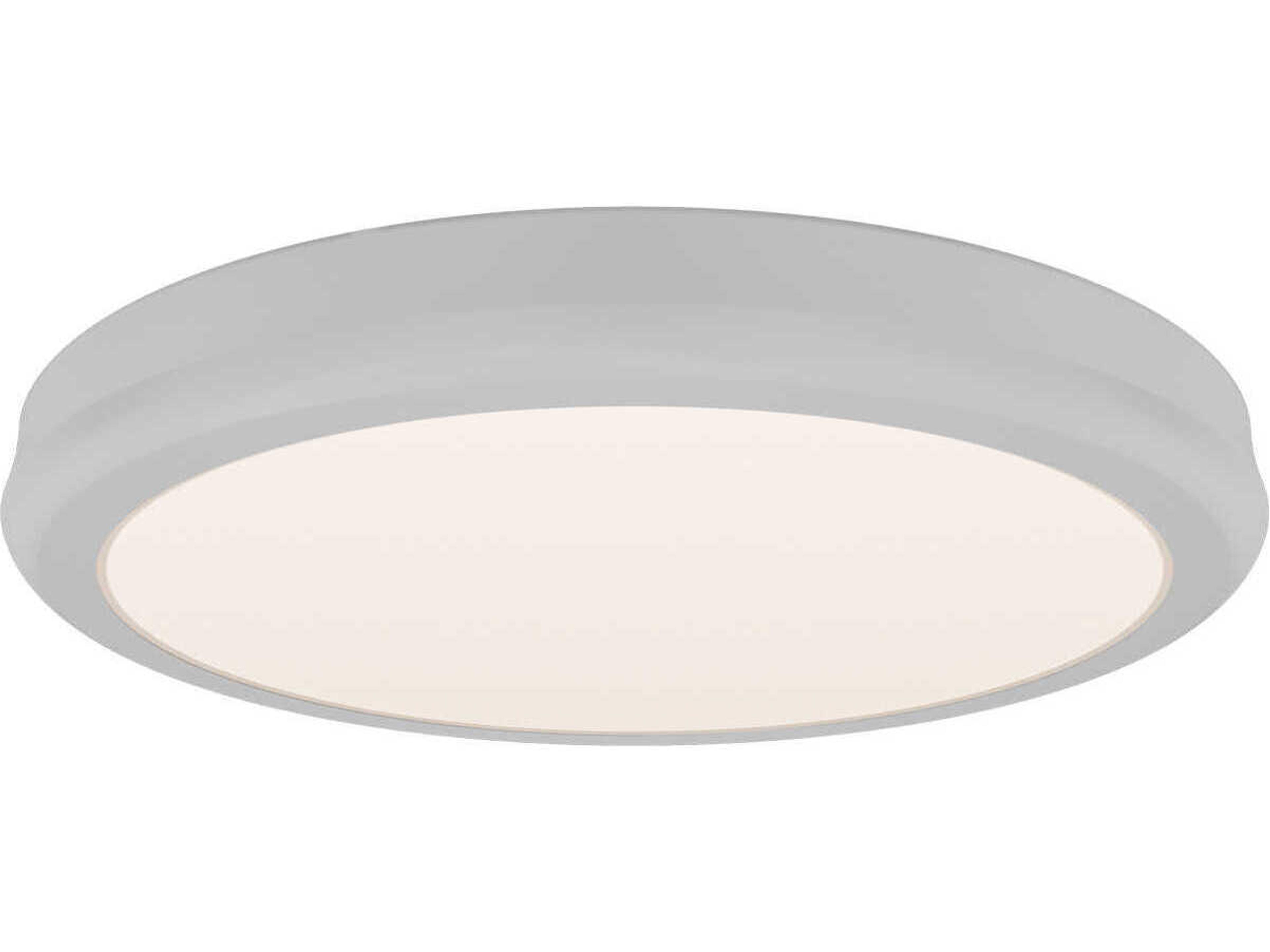 Parthenon 1-Light White Nickel Round Flush Mount
