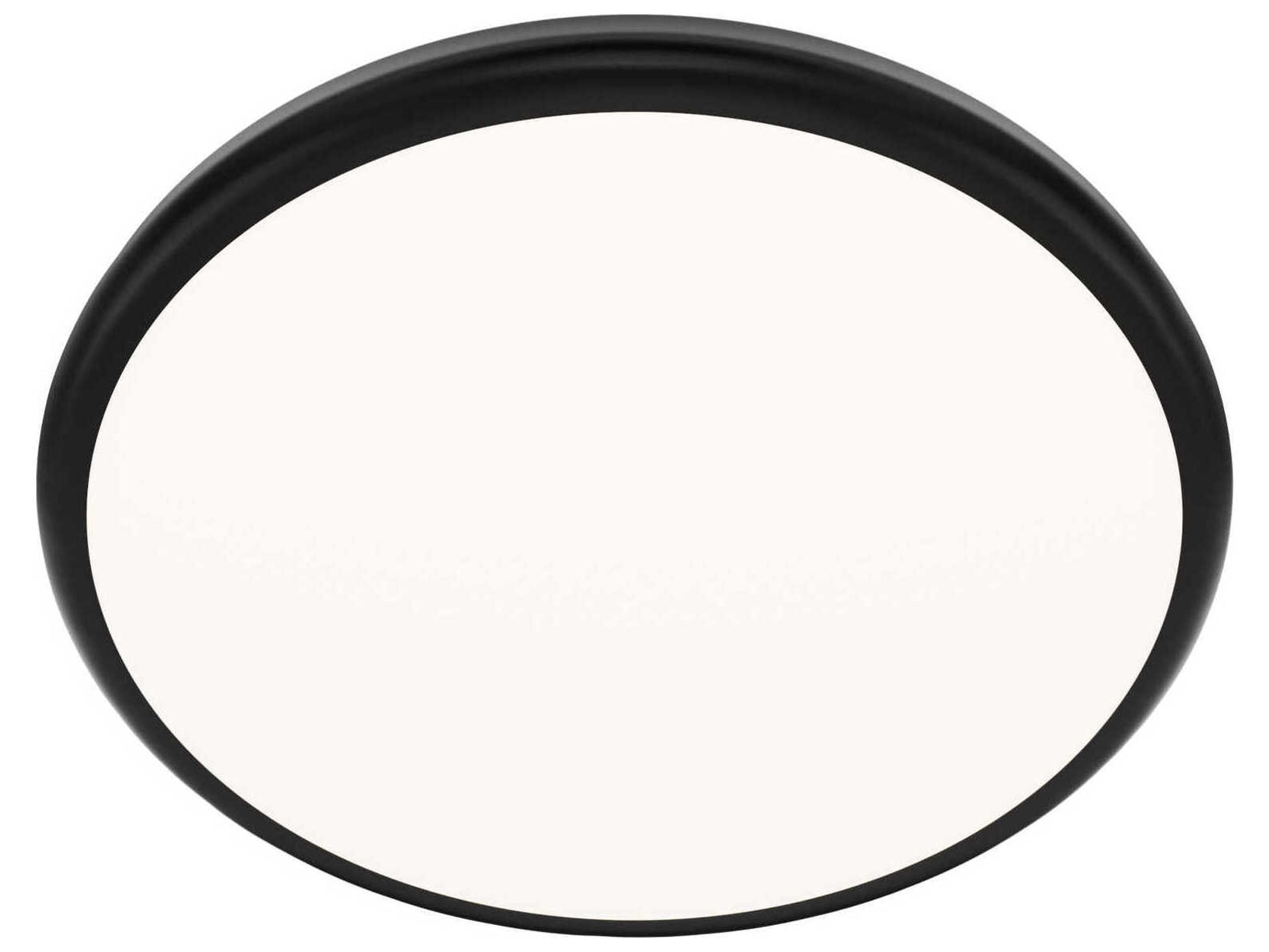Parthenon 1-Light Black Round Flush Mount