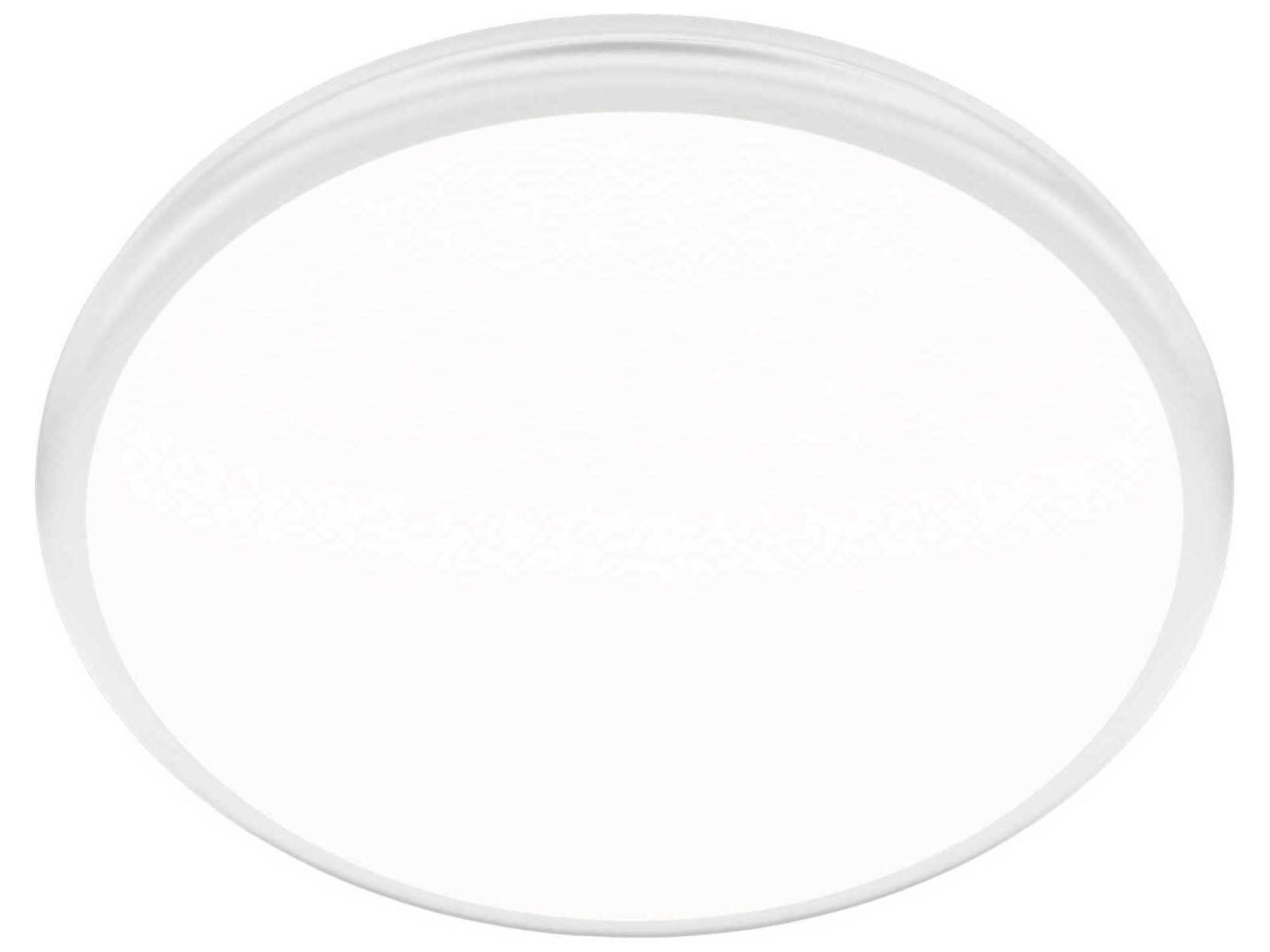 Parthenon 1-Light White Round Flush Mount