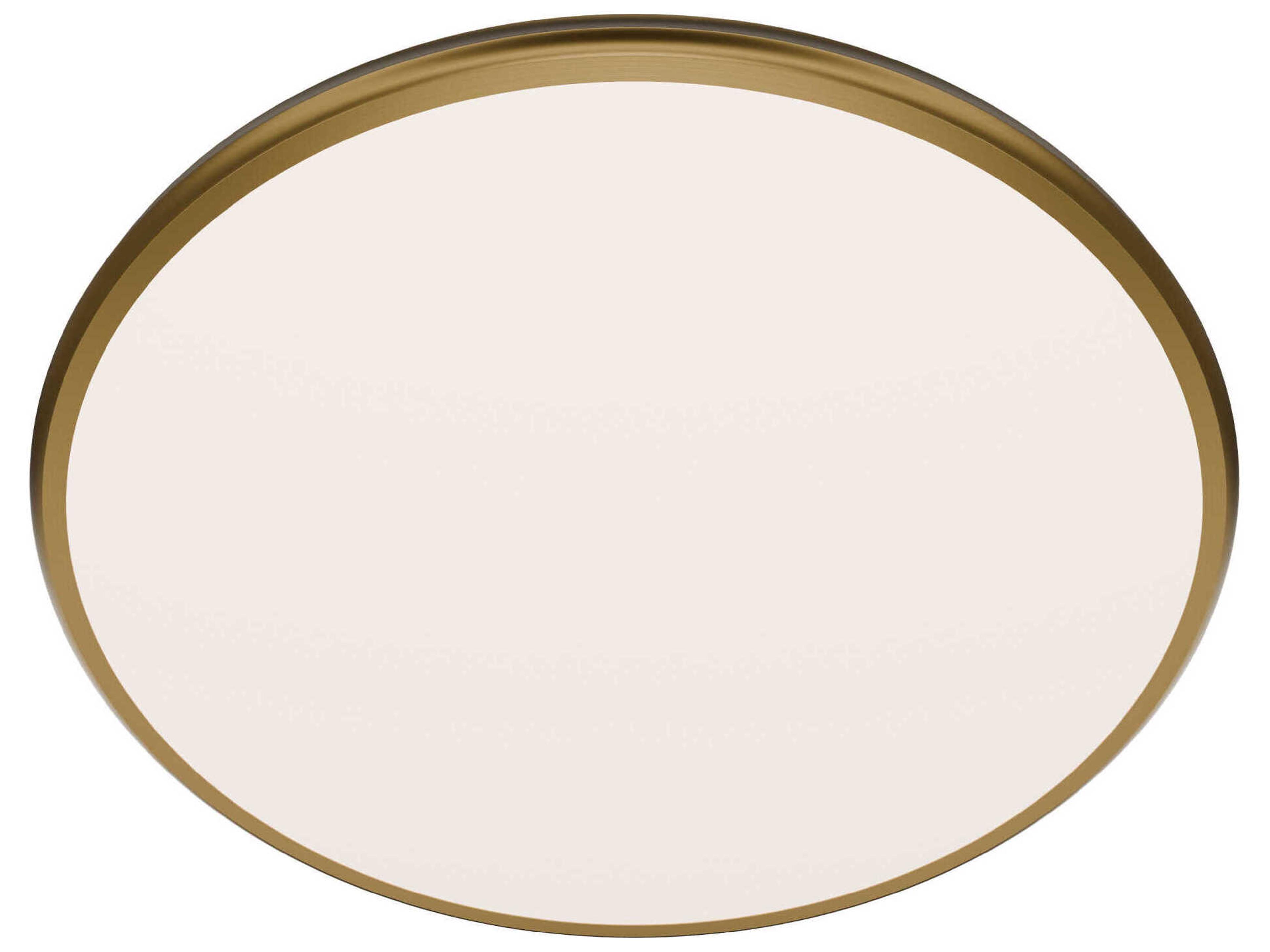 Parthenon 1-Light Aged Brass Round Flush Mount