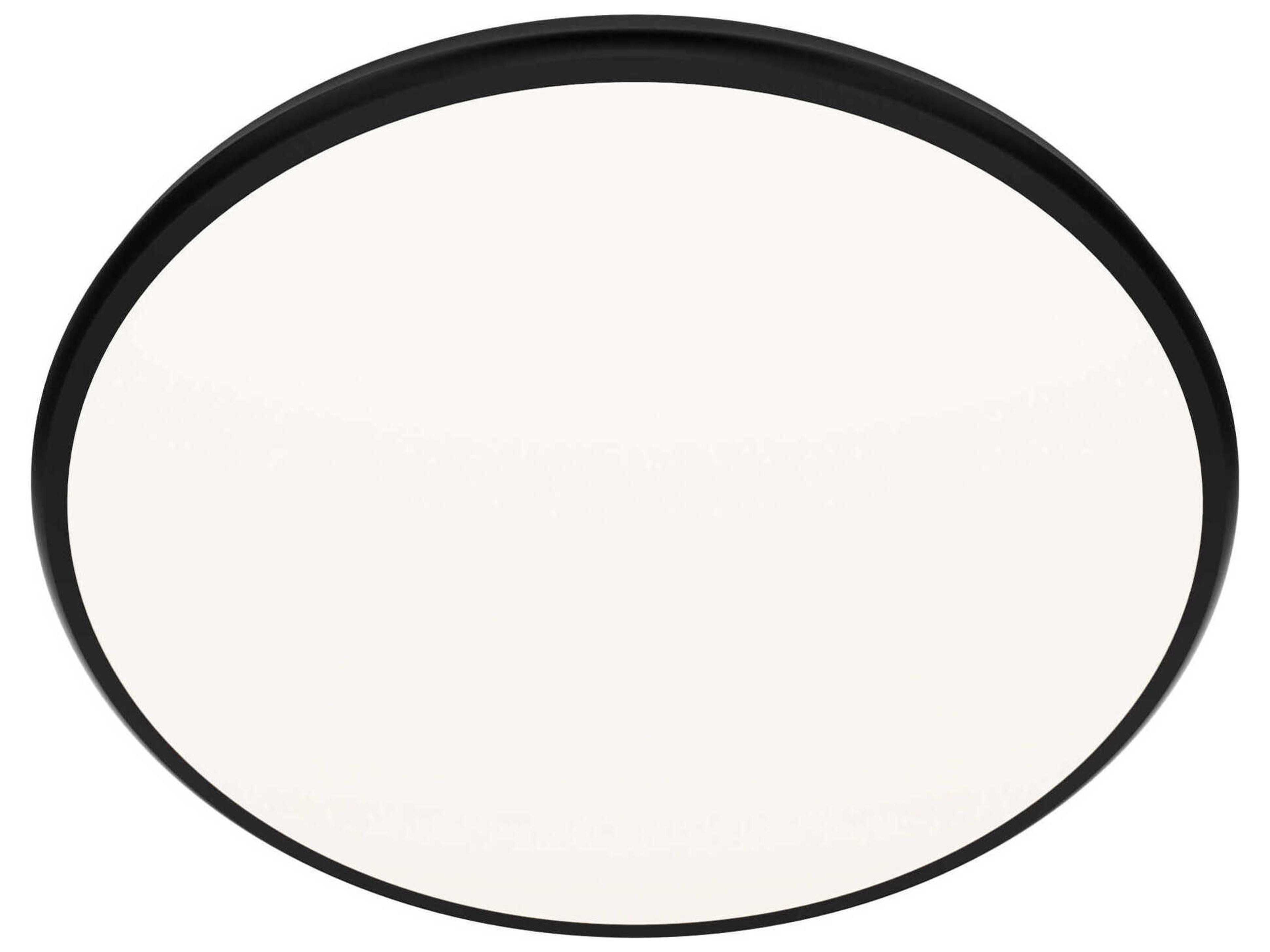 Parthenon 1-Light Black Round Flush Mount