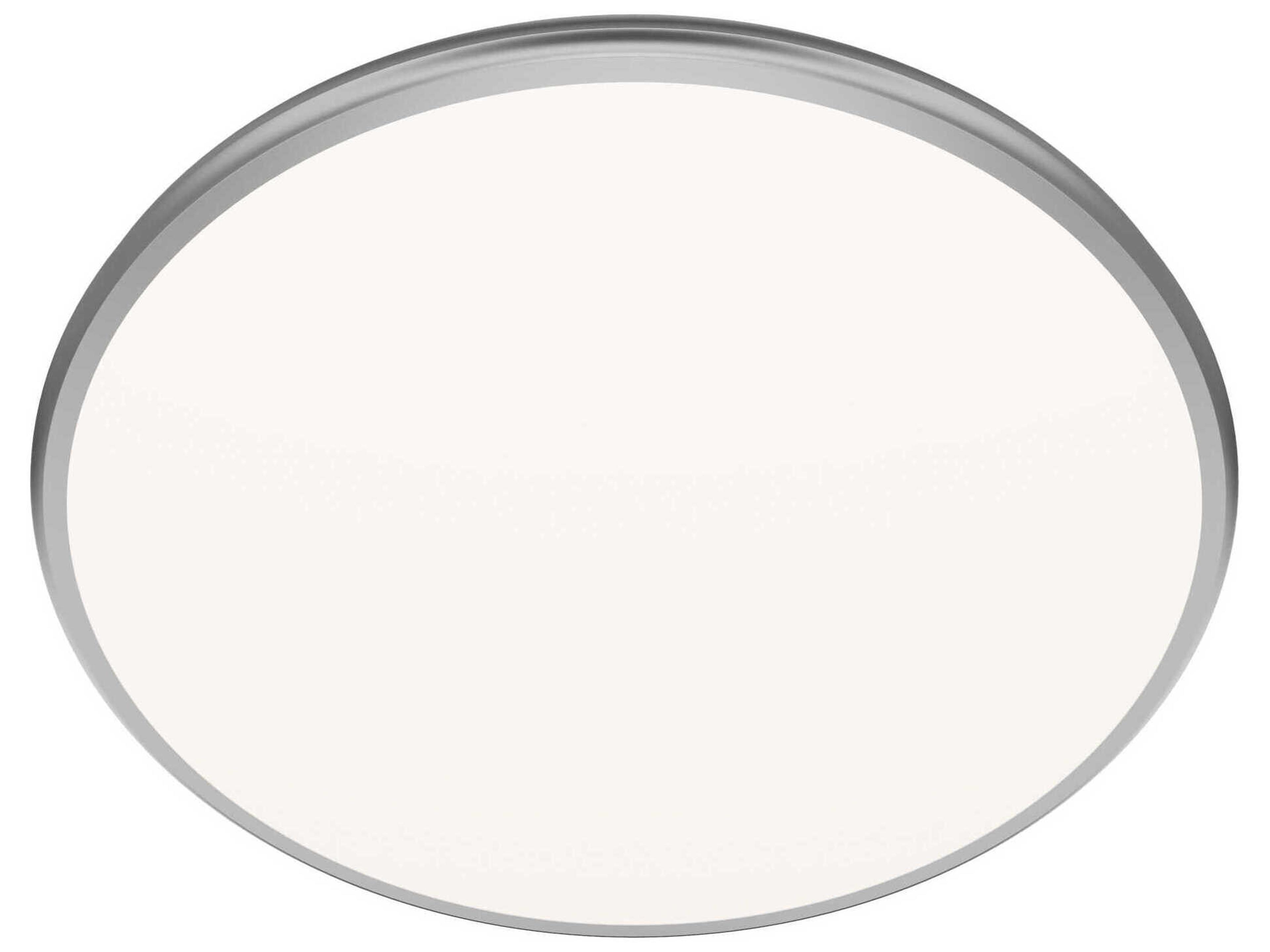 Parthenon 1-Light Brushed Nickel Round Flush Mount