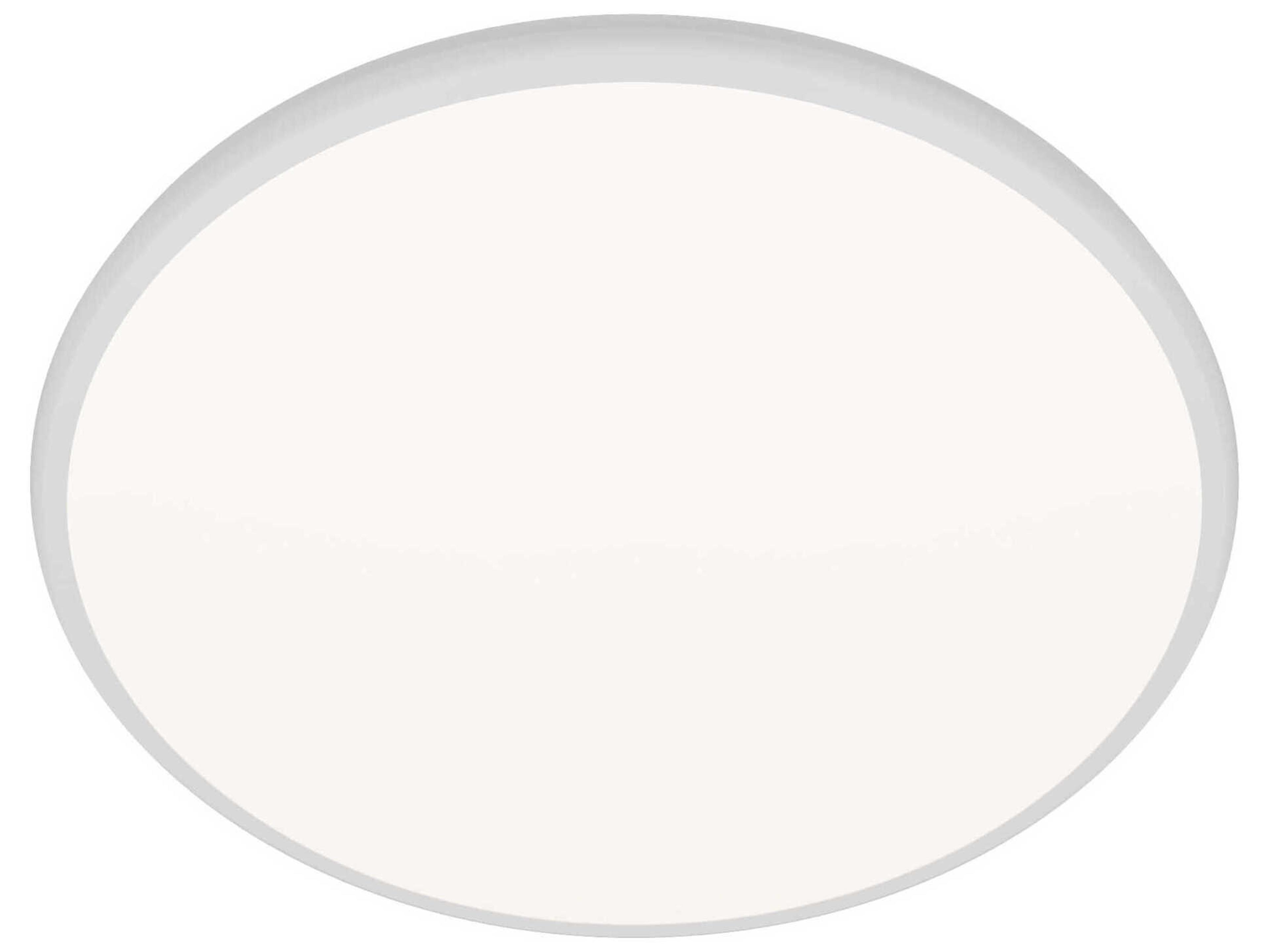 Parthenon 1-Light White Round Flush Mount