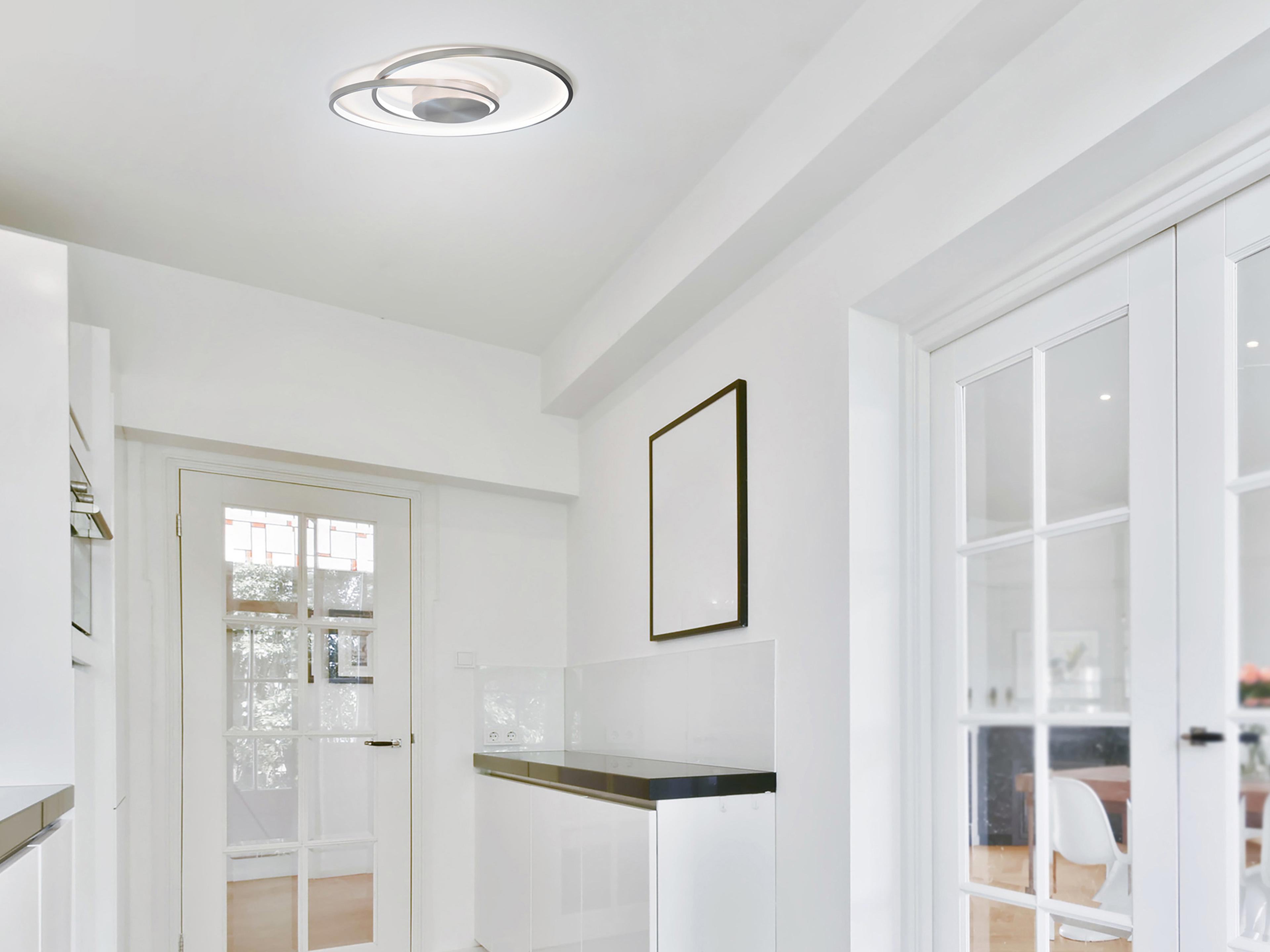 dweLED by WAC Lighting Marques 1-Light Brushed Nickel LED Round Flush Mount