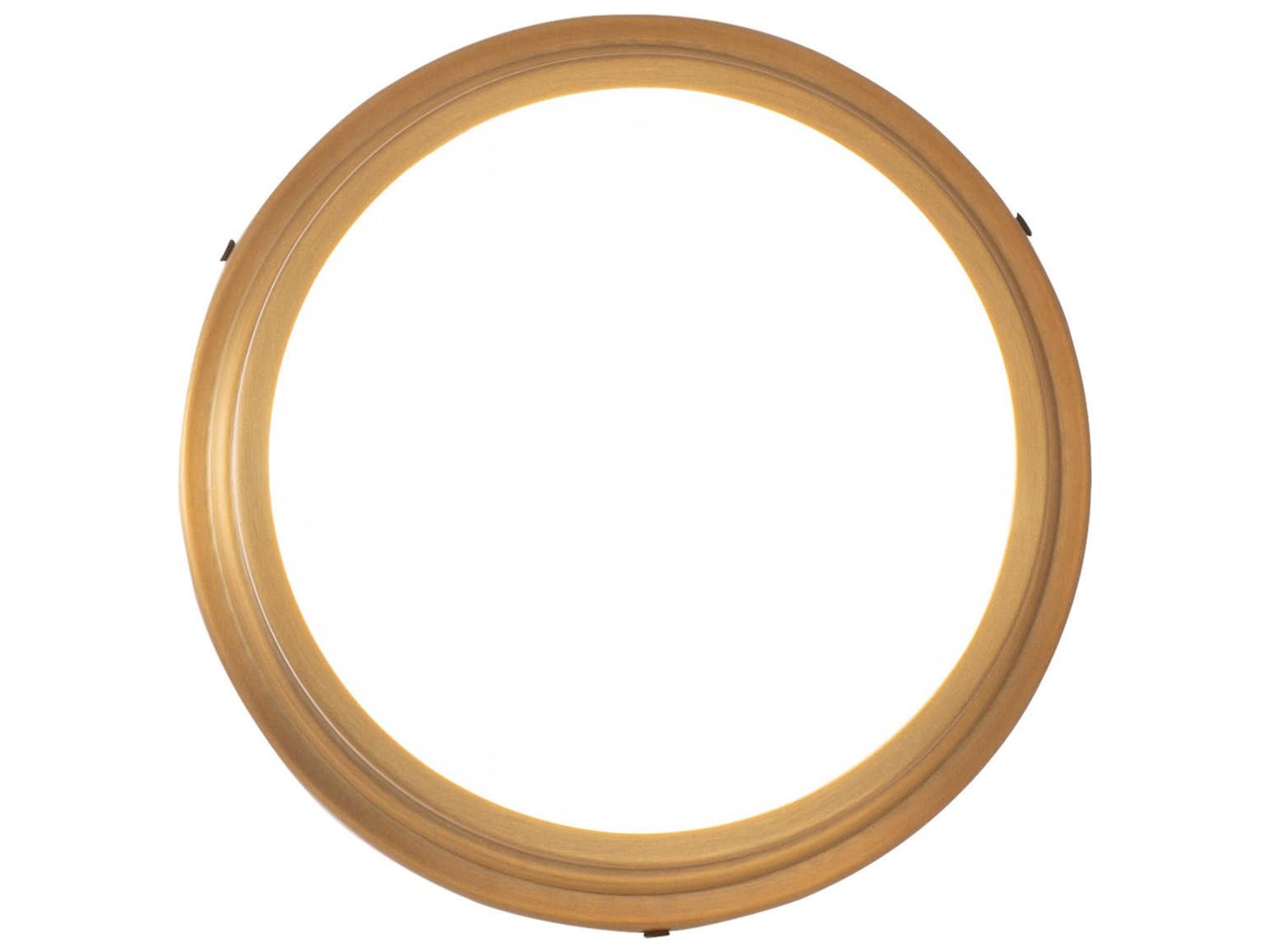 dweLED by WAC Lighting York 1-Light Aged Brass Glass LED Round Flush Mount