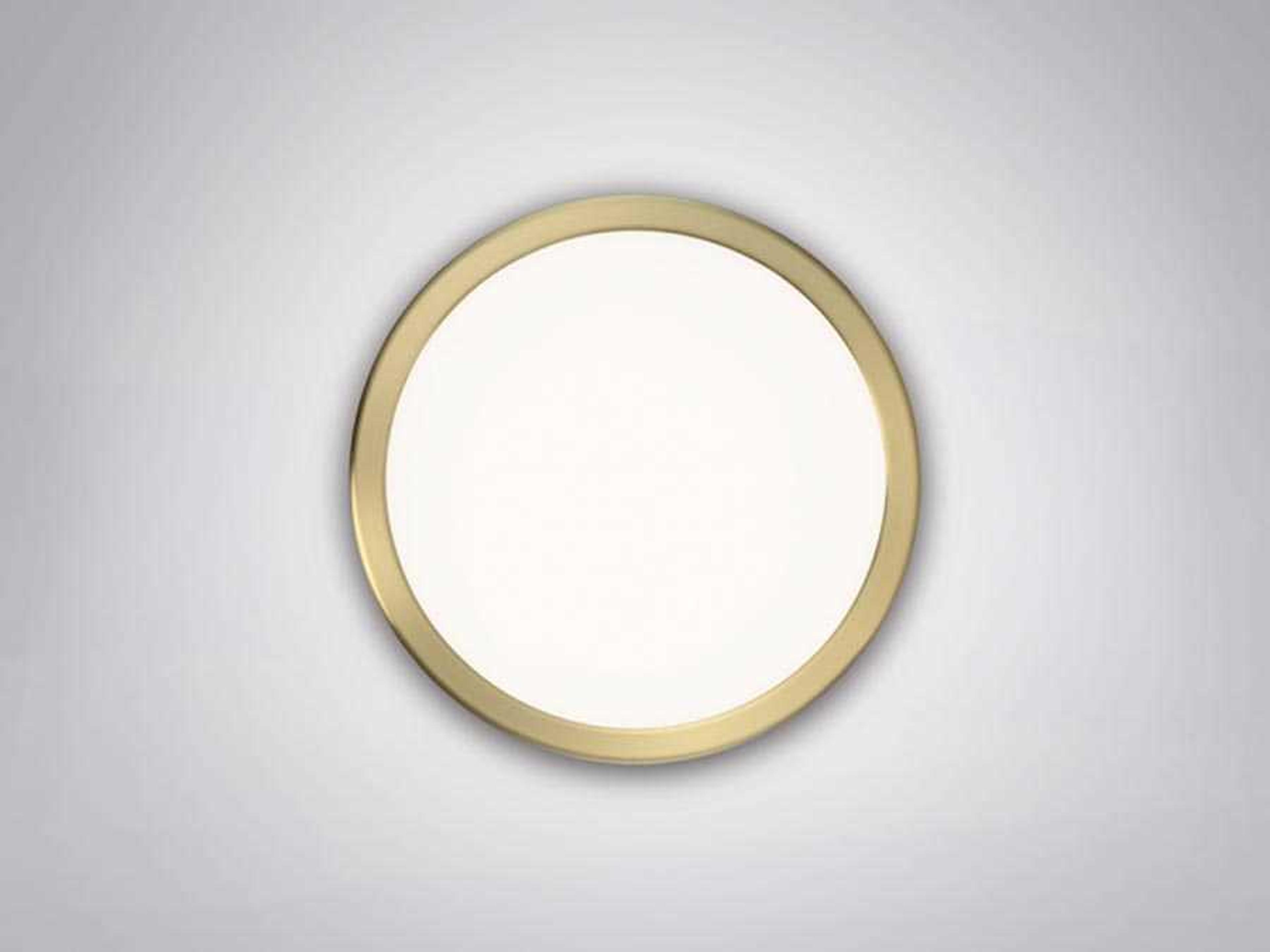 dweLED by WAC Lighting Geos 1-Light Brass LED Round Flush Mount