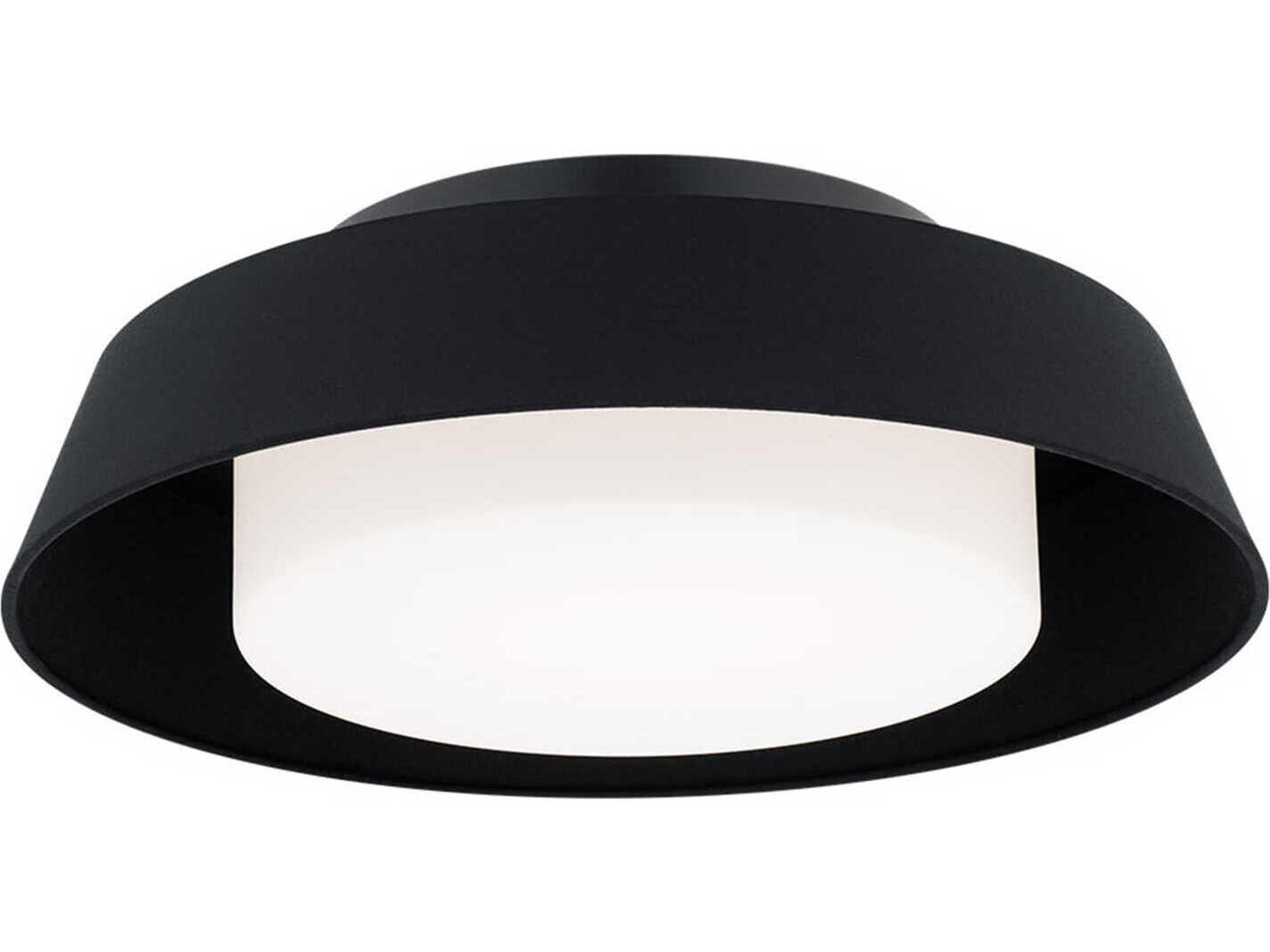 Chapeau 1-Light Black Drum Flush Mount