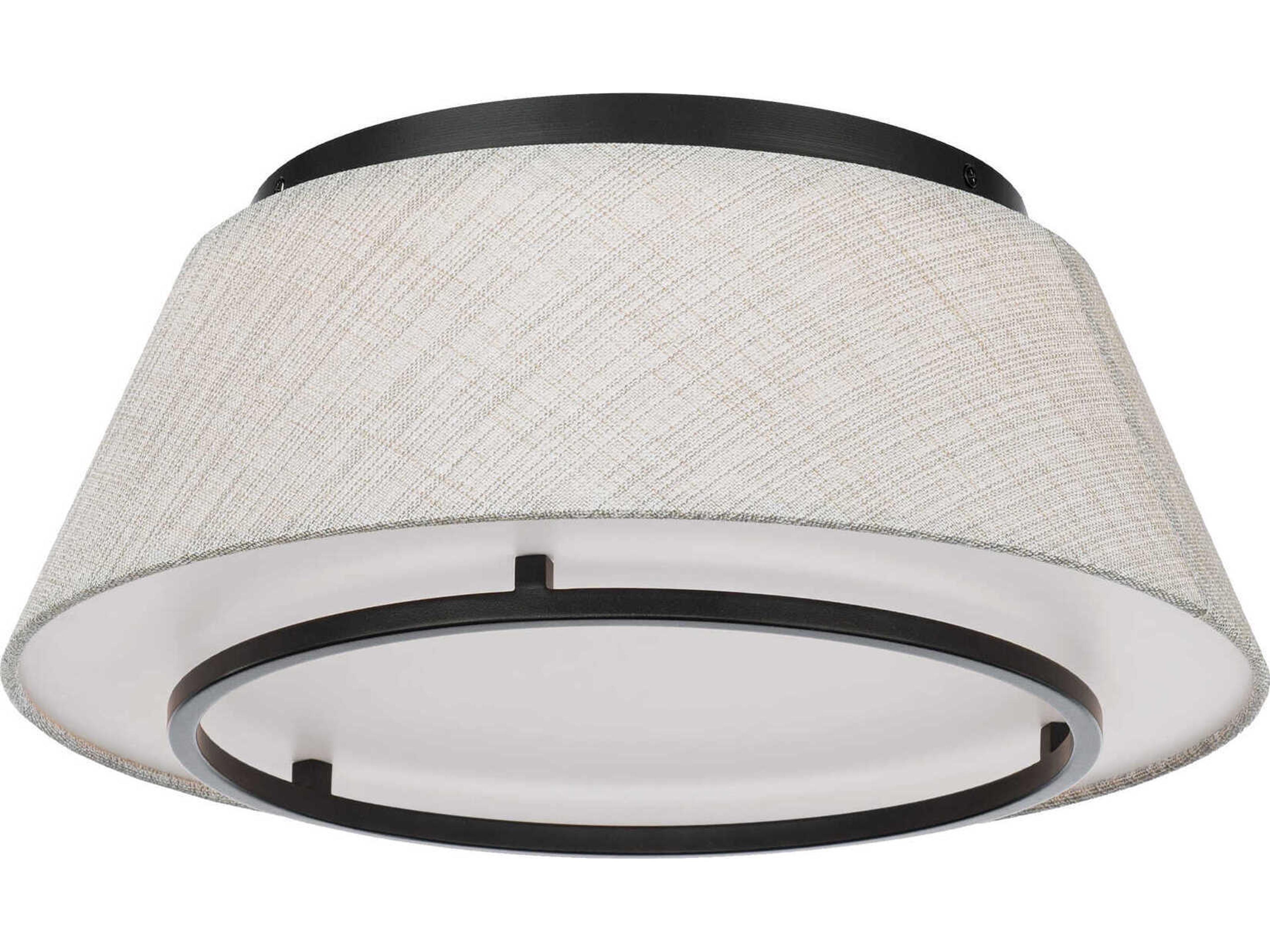 dweLED by WAC Lighting Hailey 1-Light Black LED Empire Flush Mount
